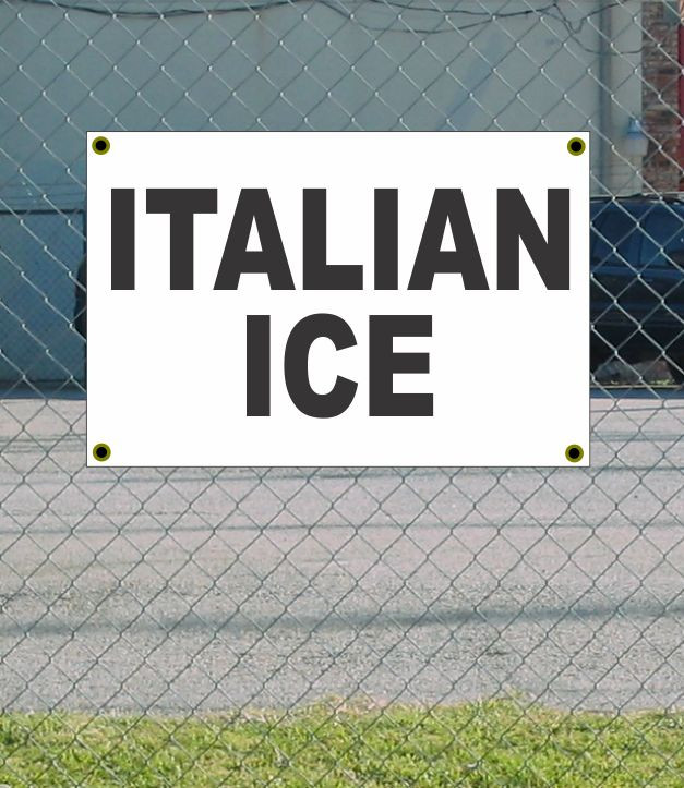 2×3 ITALIAN ICE Black & White Banner Sign NEW Discount Size & Price FREE SHIP