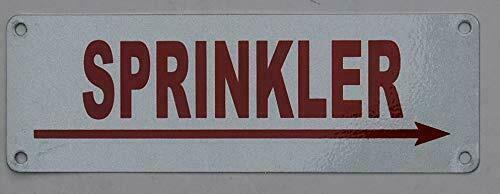 Sprinkler Right Arrow Sign (White, Reflective !!, Aluminium 2X6)–REF24-1027