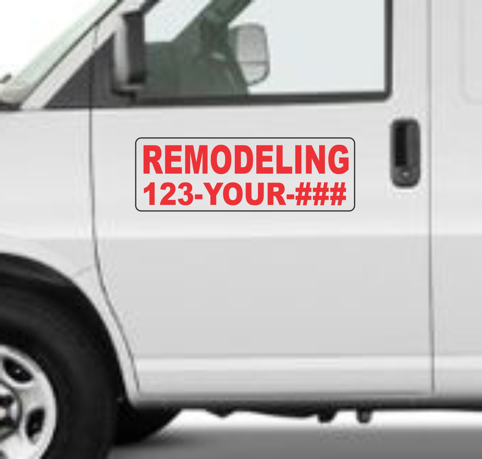 Custom REMODELING Magnetic Signs for Car Truck SUV 6&Prime;x18&Prime; Phone or Web site