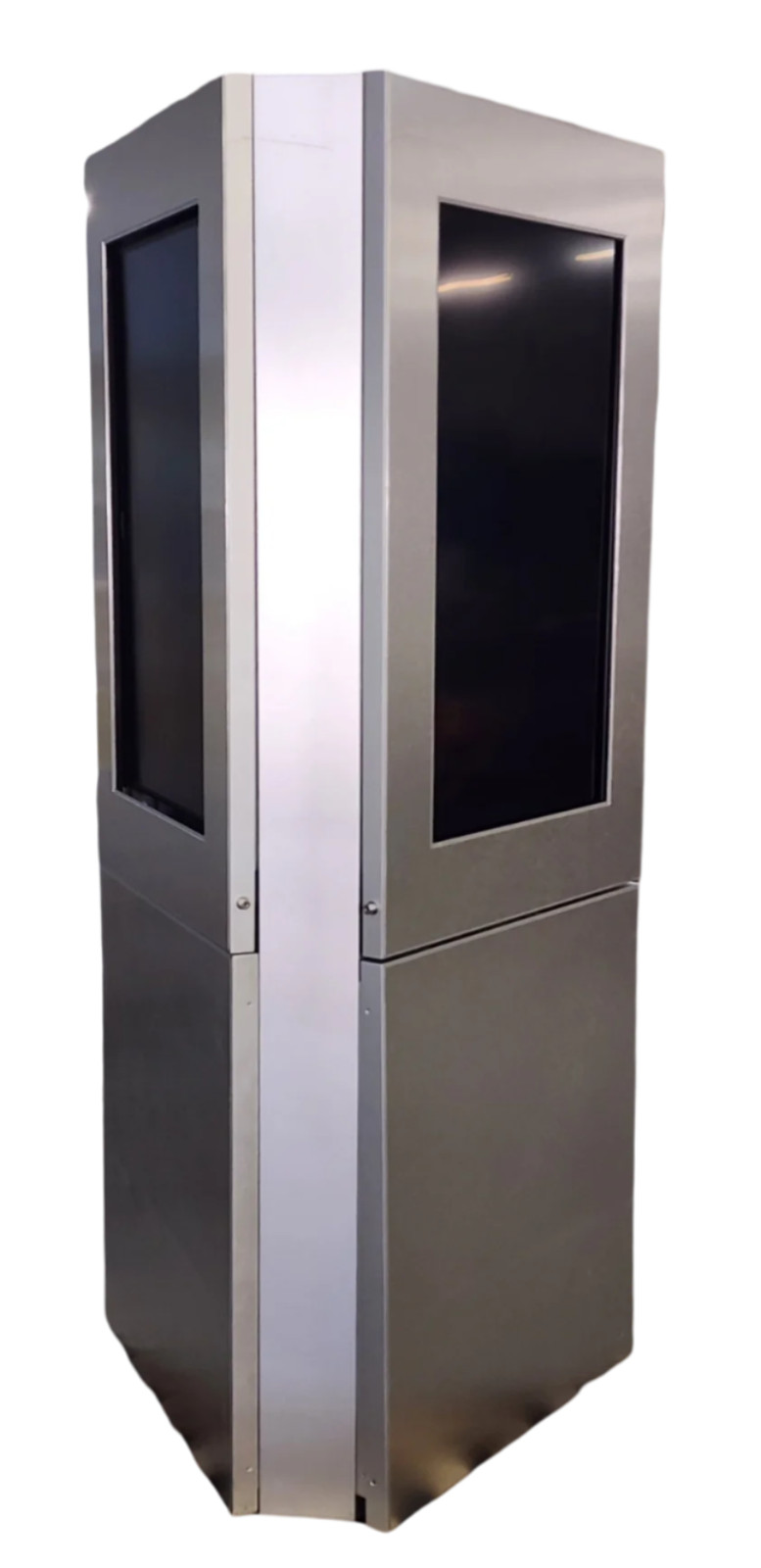 Big Floor Standing 3-Sided Portrait Indoor Kiosk Enclosure, 84&Prime;