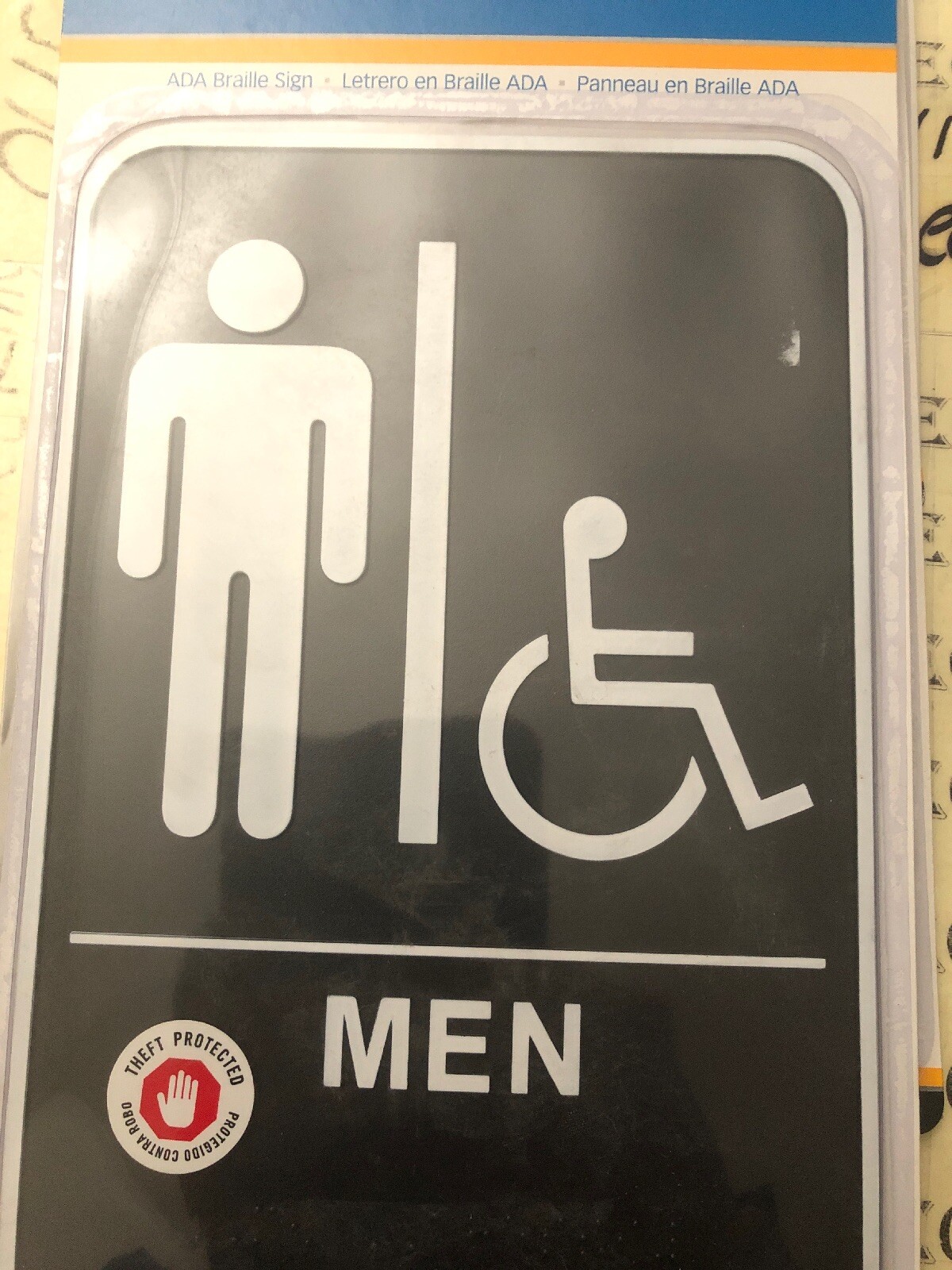 Hillman 844150 844148 5X Women 5X MEN Accessible ADA Braille Self Adhesive Sign