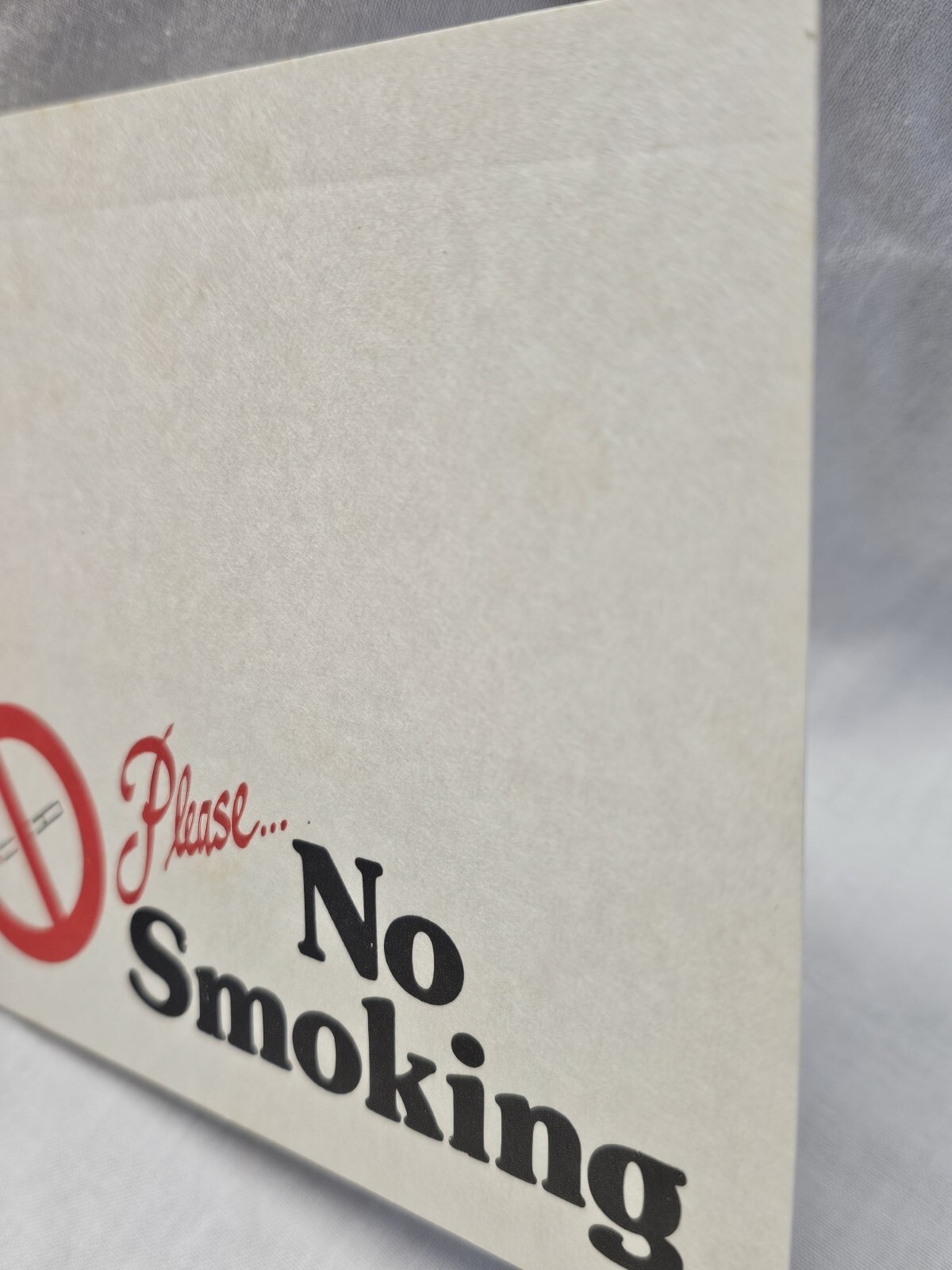4 Vintage 4¼ » × 5¼ » Please No Smoking Foldable Sign Table Plaque Card Lot 1960&rsquo;s