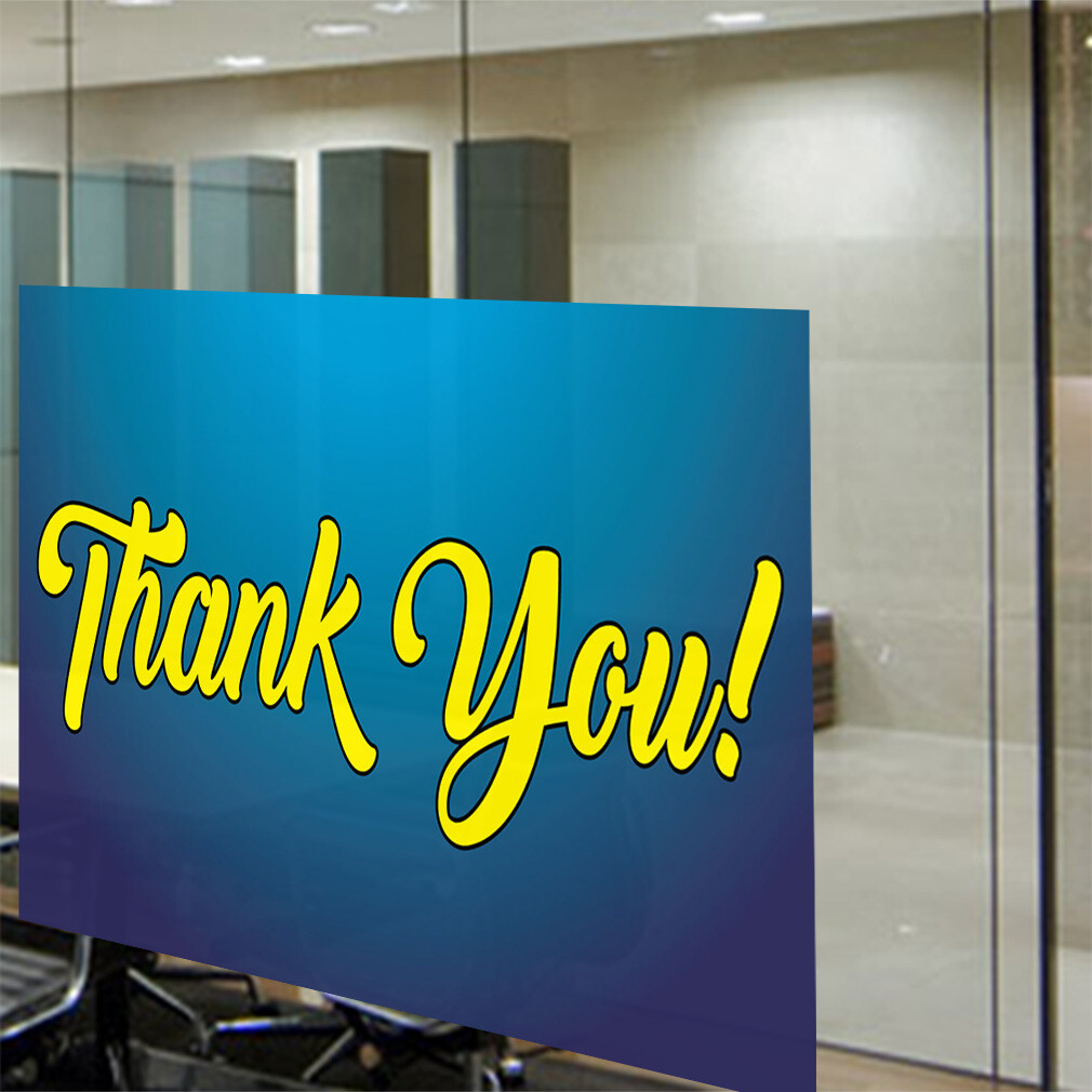 Decal Stickers Thank You Outdoor Advertising Printing Vinyl Store Sign Label