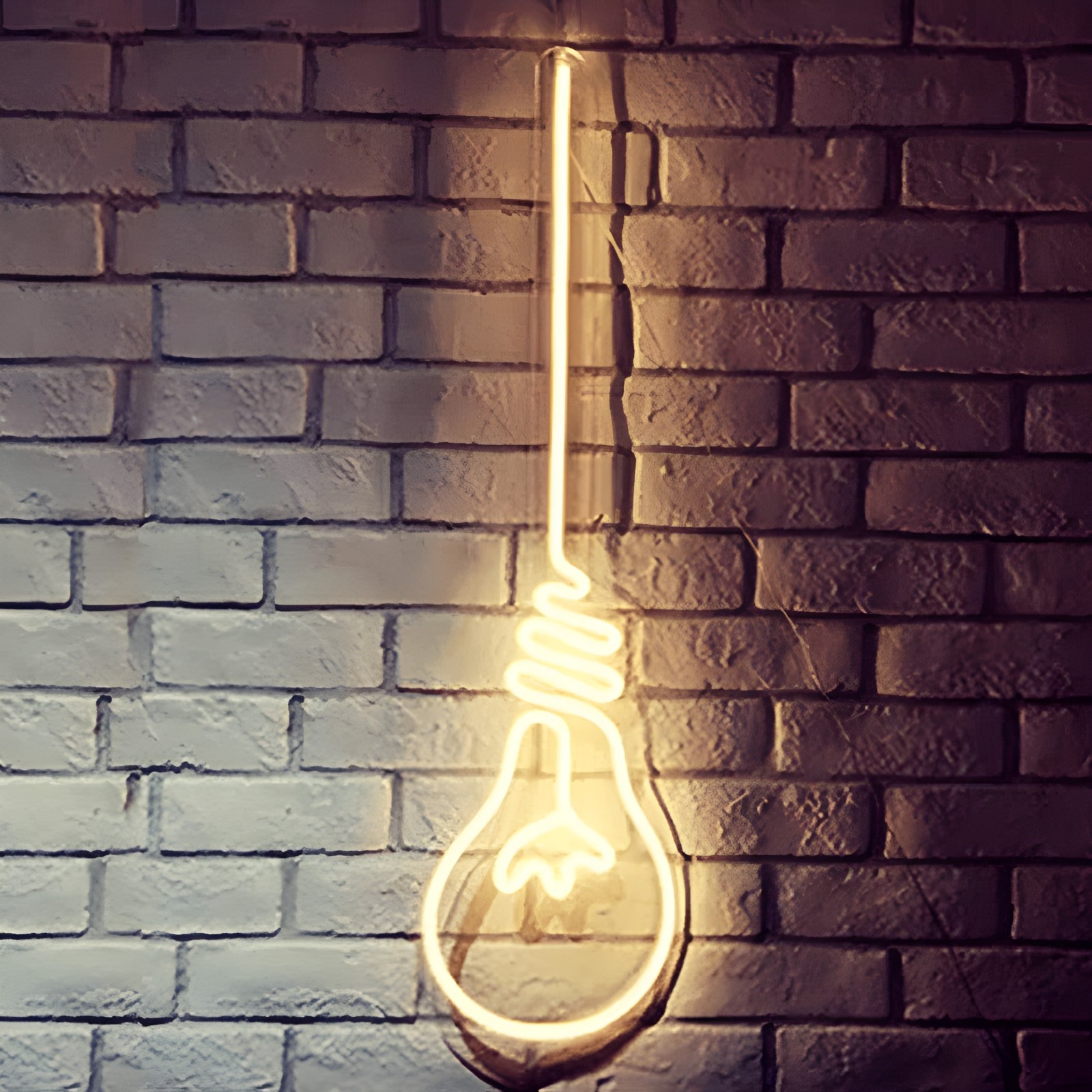Bulb LED Neon Sign Light Decor USB Dimmable Idea Office Home Office Wall