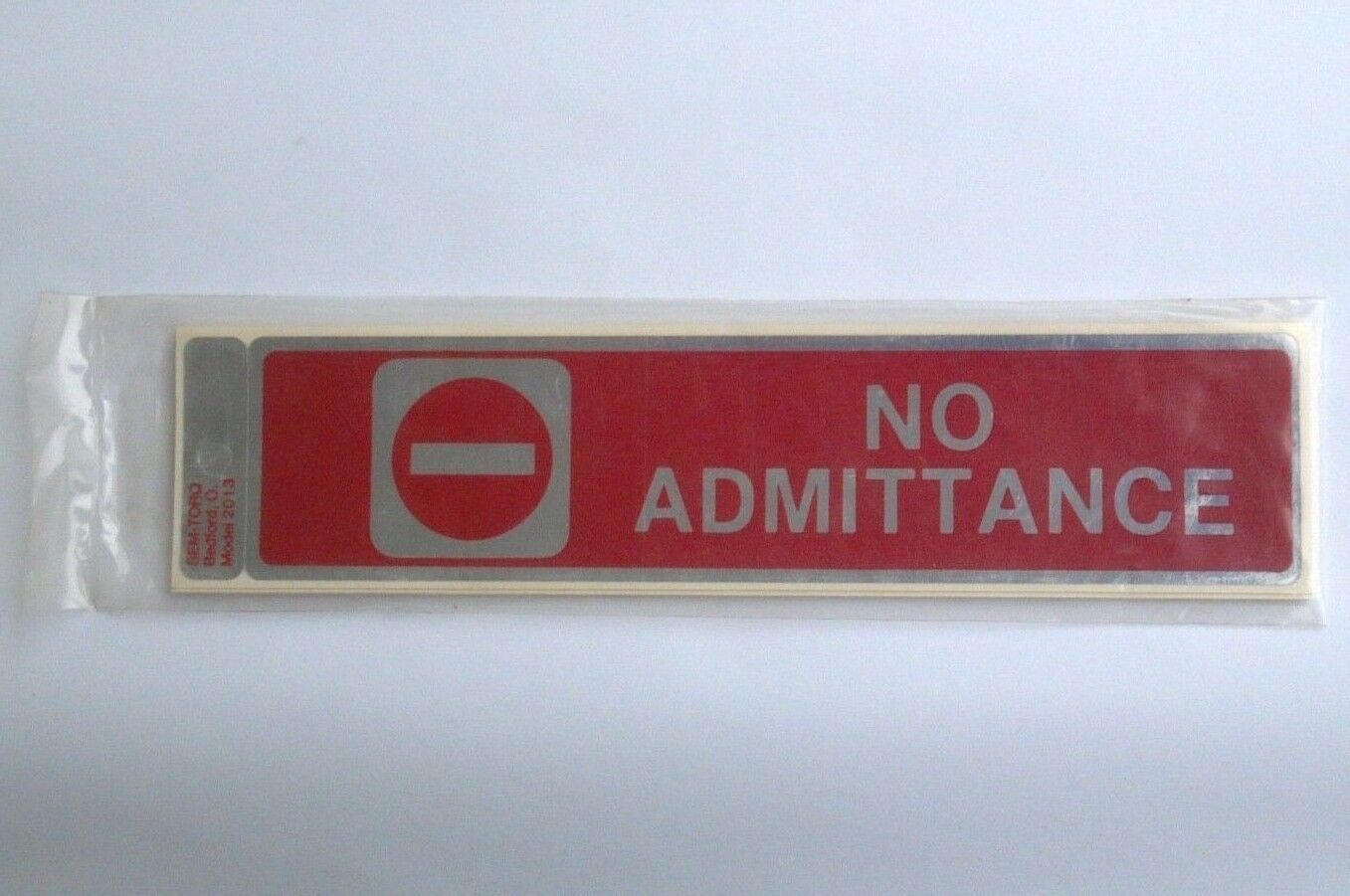 10 Pack NO ADMITTANCE Decals 1-7/8&Prime;x 8&Prime; Self Adhesive Door Business Sticker