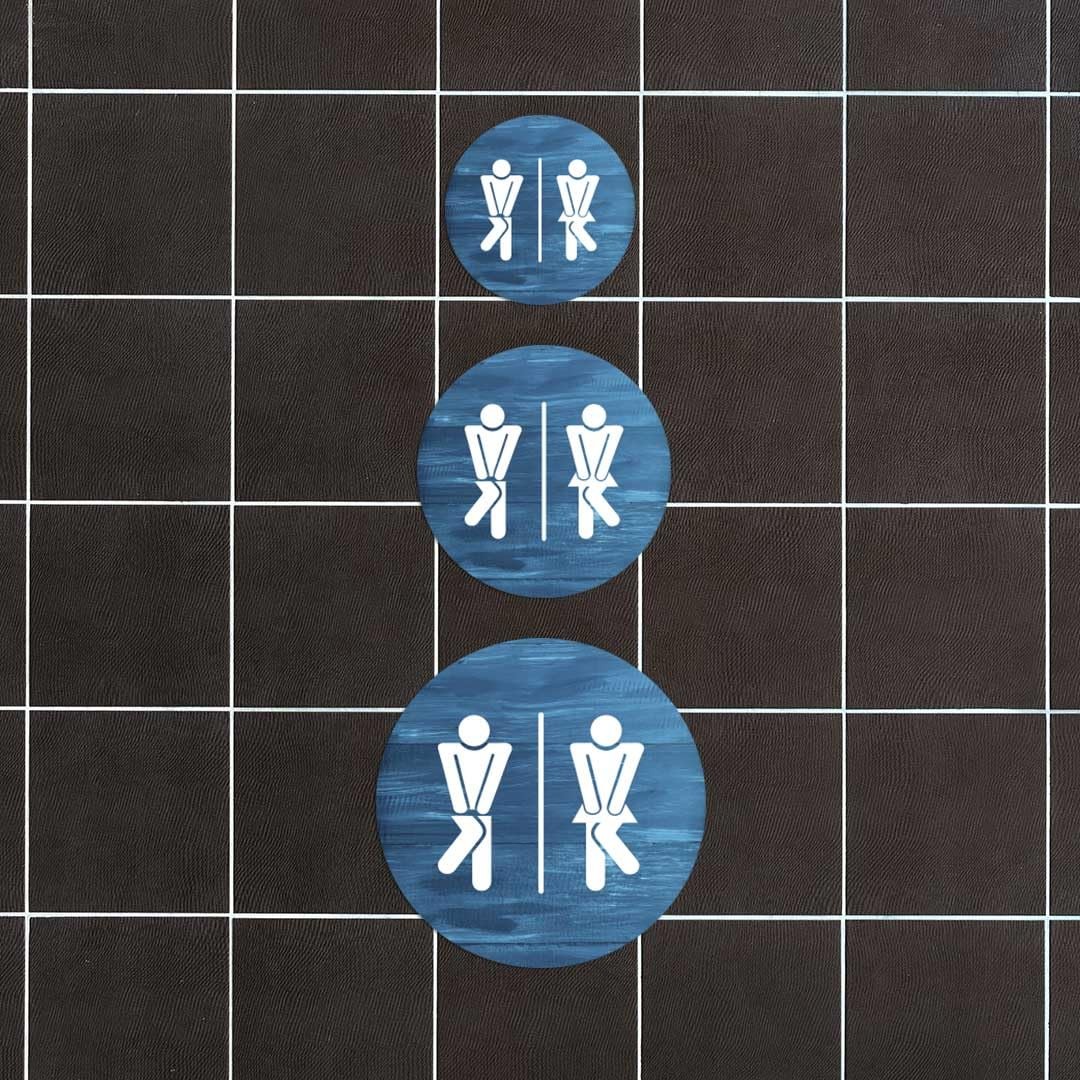 Circle Plus – Fun Restrooms Wall or Door Sign | Fun Restroom Sign