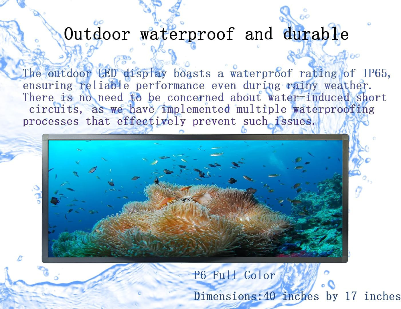 P6(40&Prime; * 17&Prime;) Digital Programmable Scrolling Led Sign Scrolling Outdoor for Busi