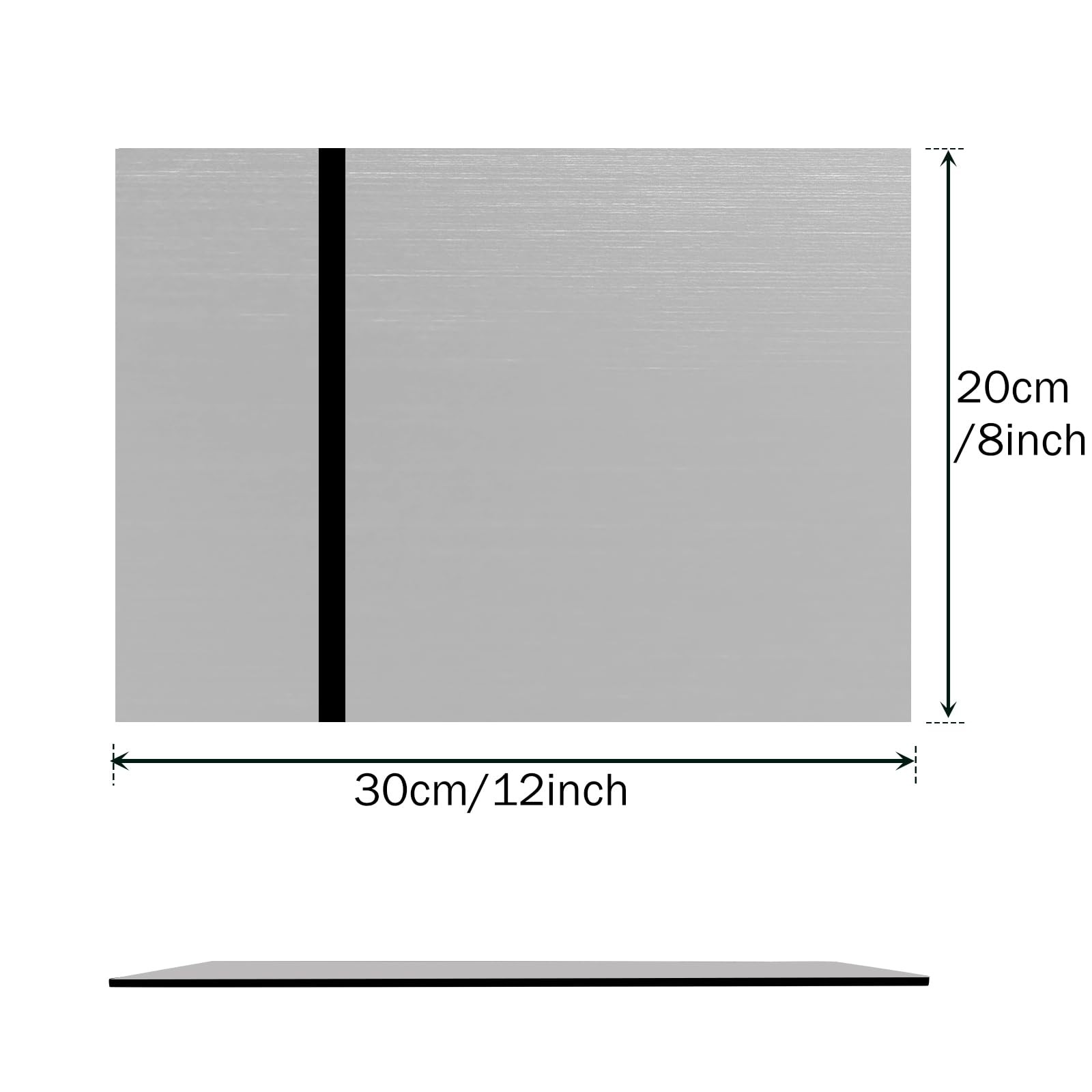 4 Pack Laser Engraving Double Color ABS Plastic Sheets Silver Black 12×8 In