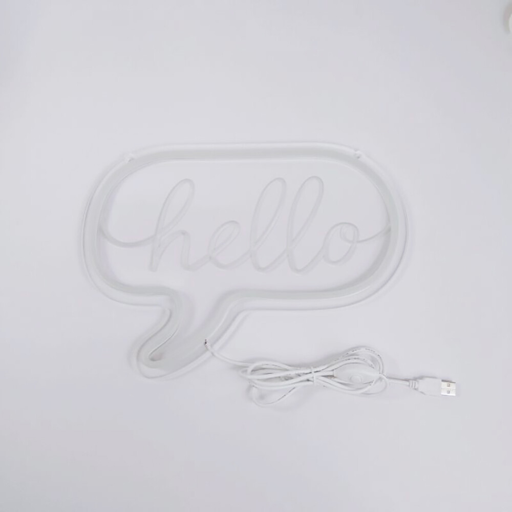 Qomolangma Warm WhiteBlue&Pink 12.2 X 8.85 » « hello » LED Neon Sign