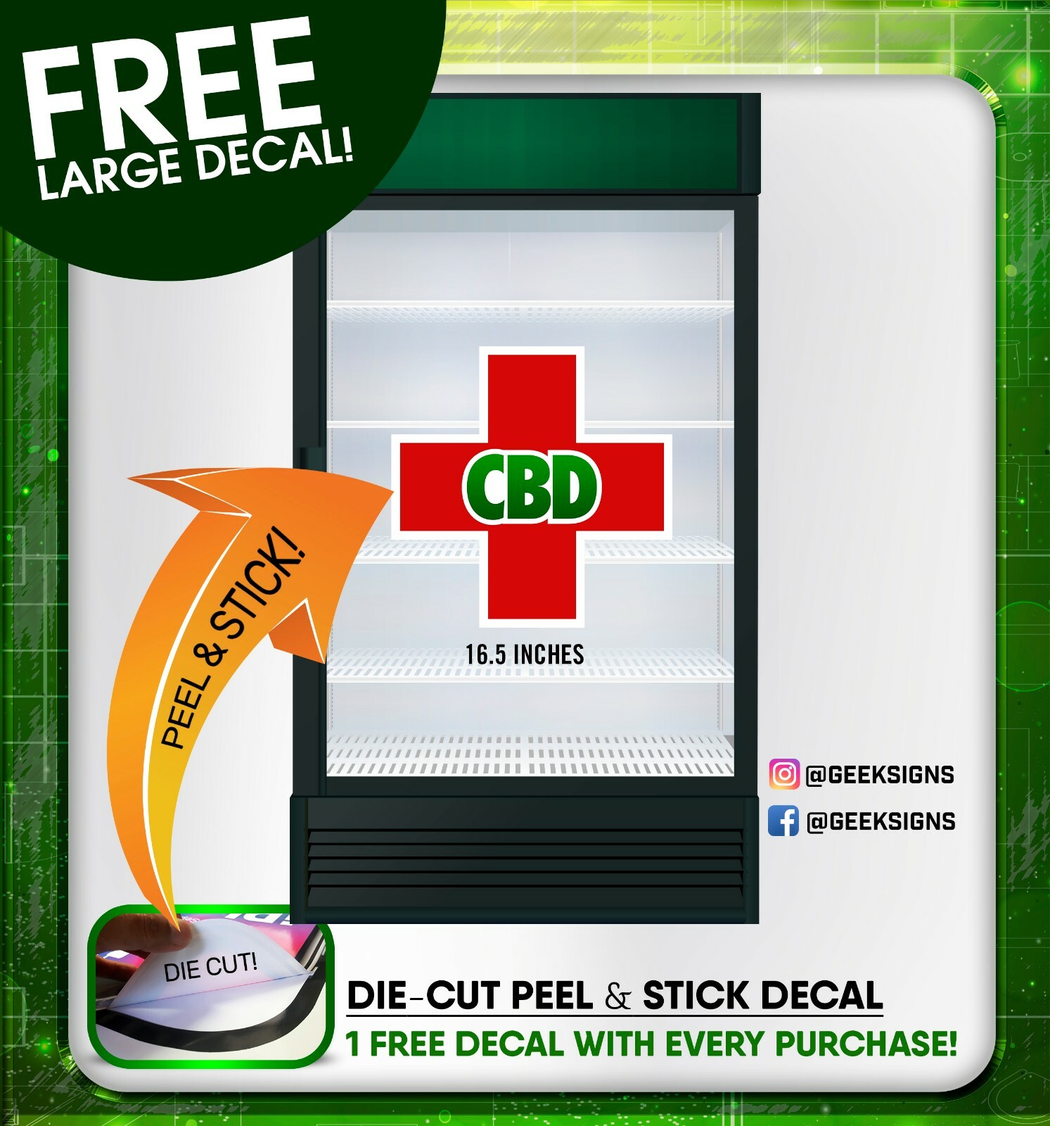 CBD sign window graphics decal wrap