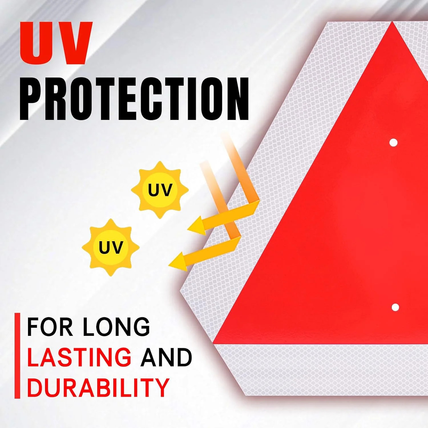 2026 Reflective Upgraded Version Slow Moving Vehicle Sign, Aluminum Slow Moving