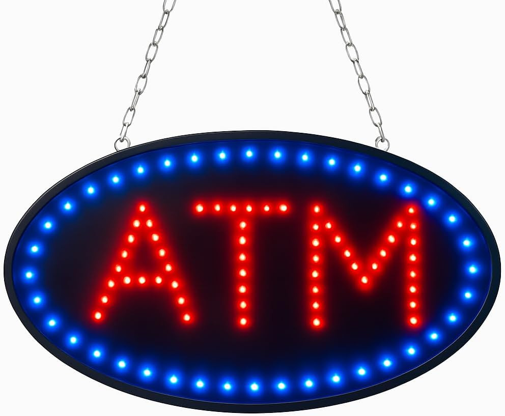 Ultra Bright, High Energy Efficiency (More Leds Less Power) ATM Business Sign (S