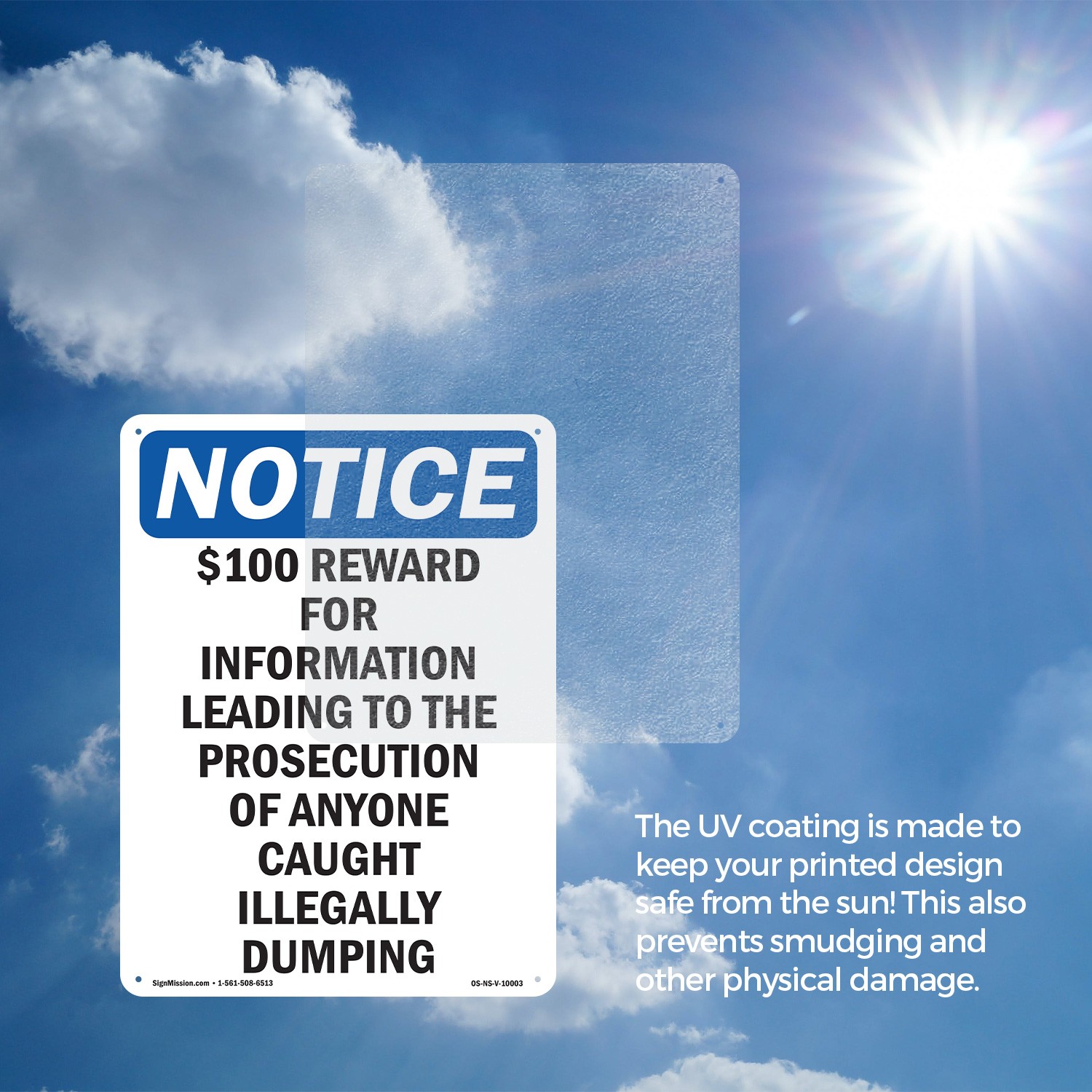 $100 Reward For Information Leading OSHA Notice Sign Or Decal – 5 or 10 Pack