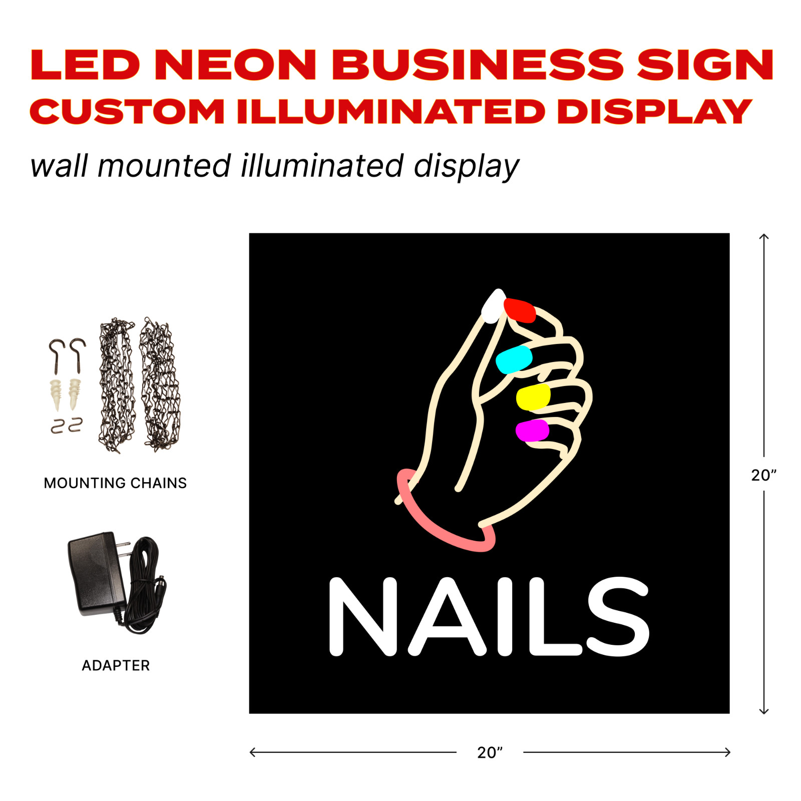 Pro-Lite **NEW** LED NANO SIGN – Nails