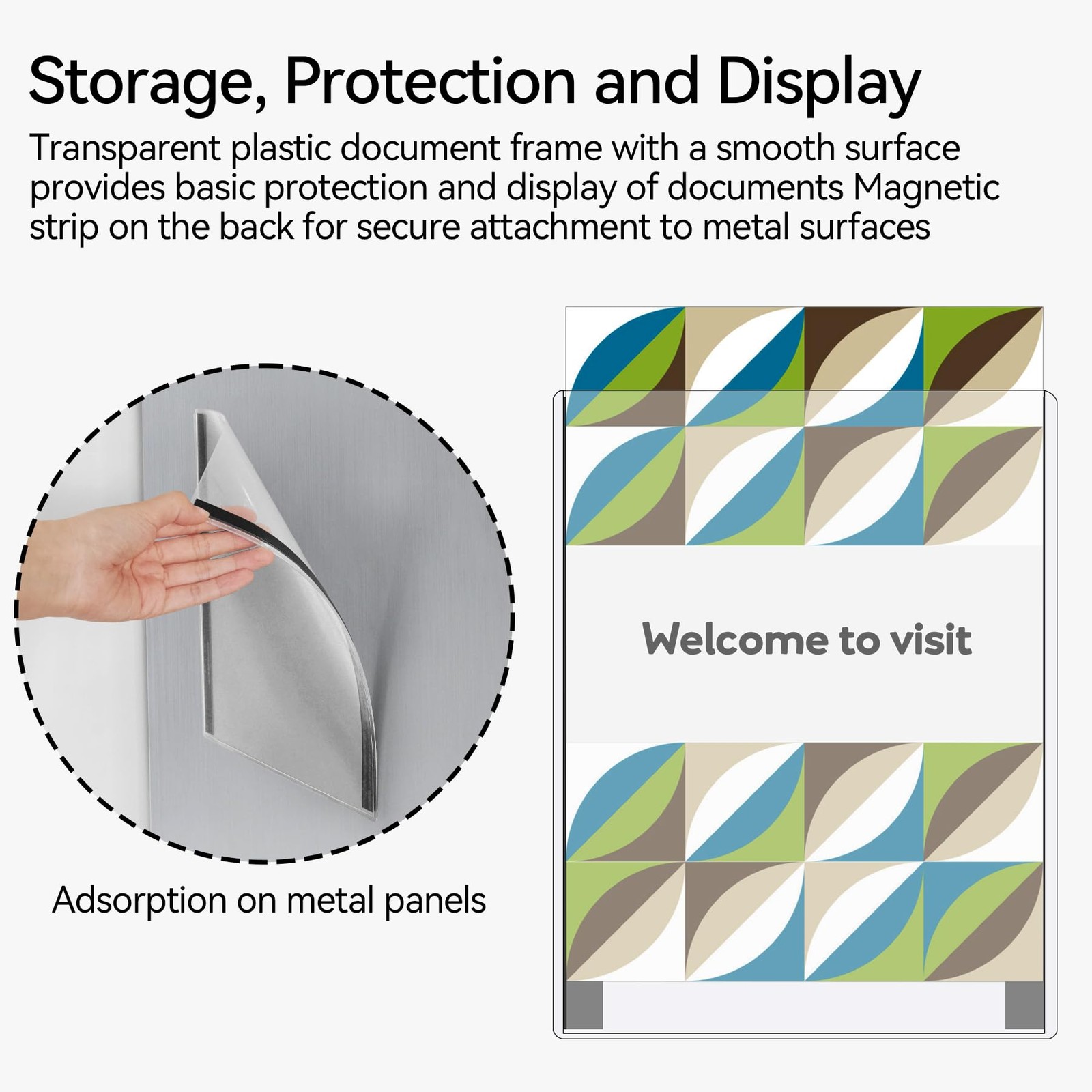 Nufiwra 10 Pcs 8.5 » x 11 » Rigid Magnetic Sign Holders – Clear Plastic 10Pcs