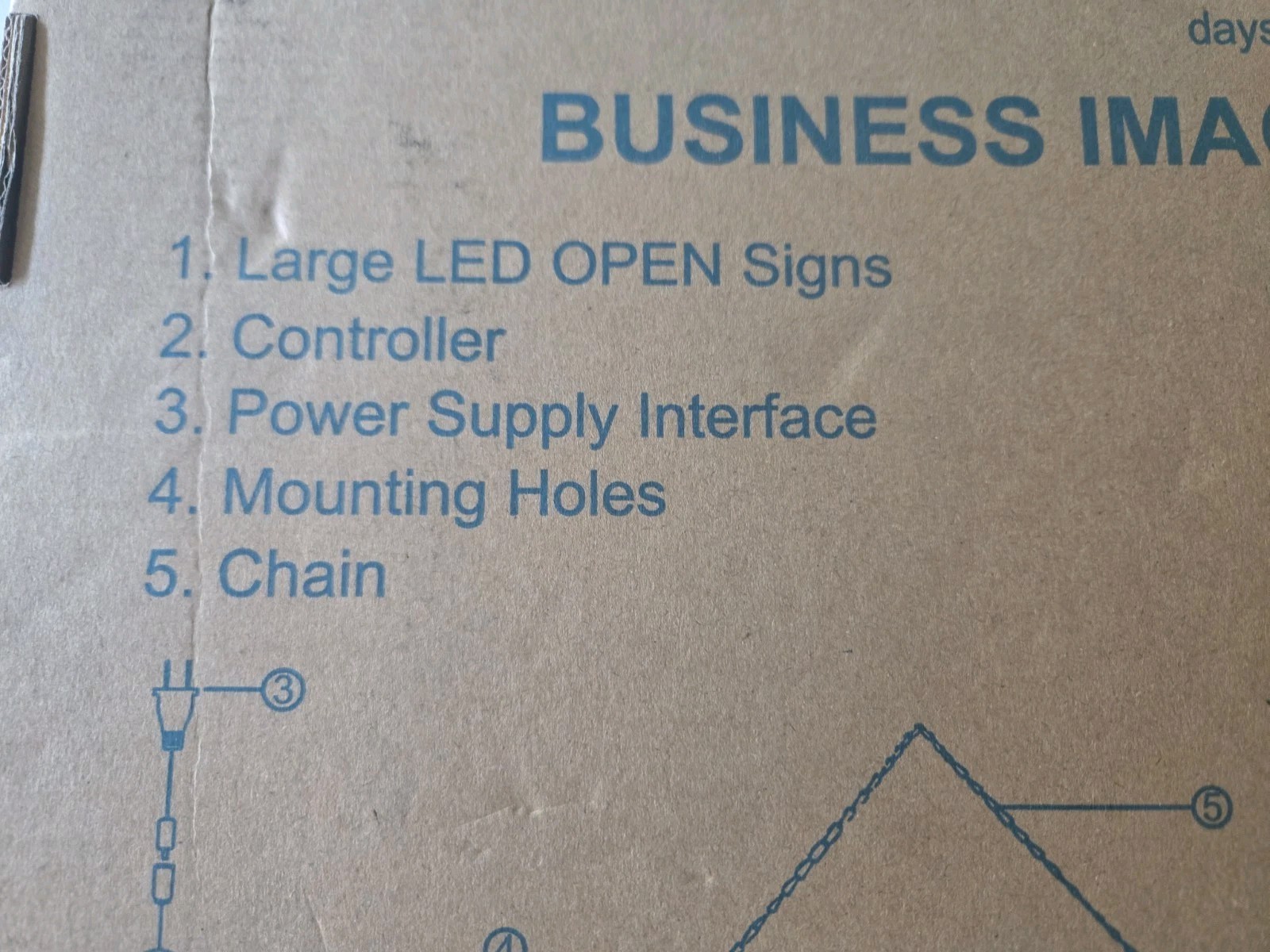 48&Prime;X 16&Prime; Large LED Open Sign with Remote Control High Bright Visibility Business