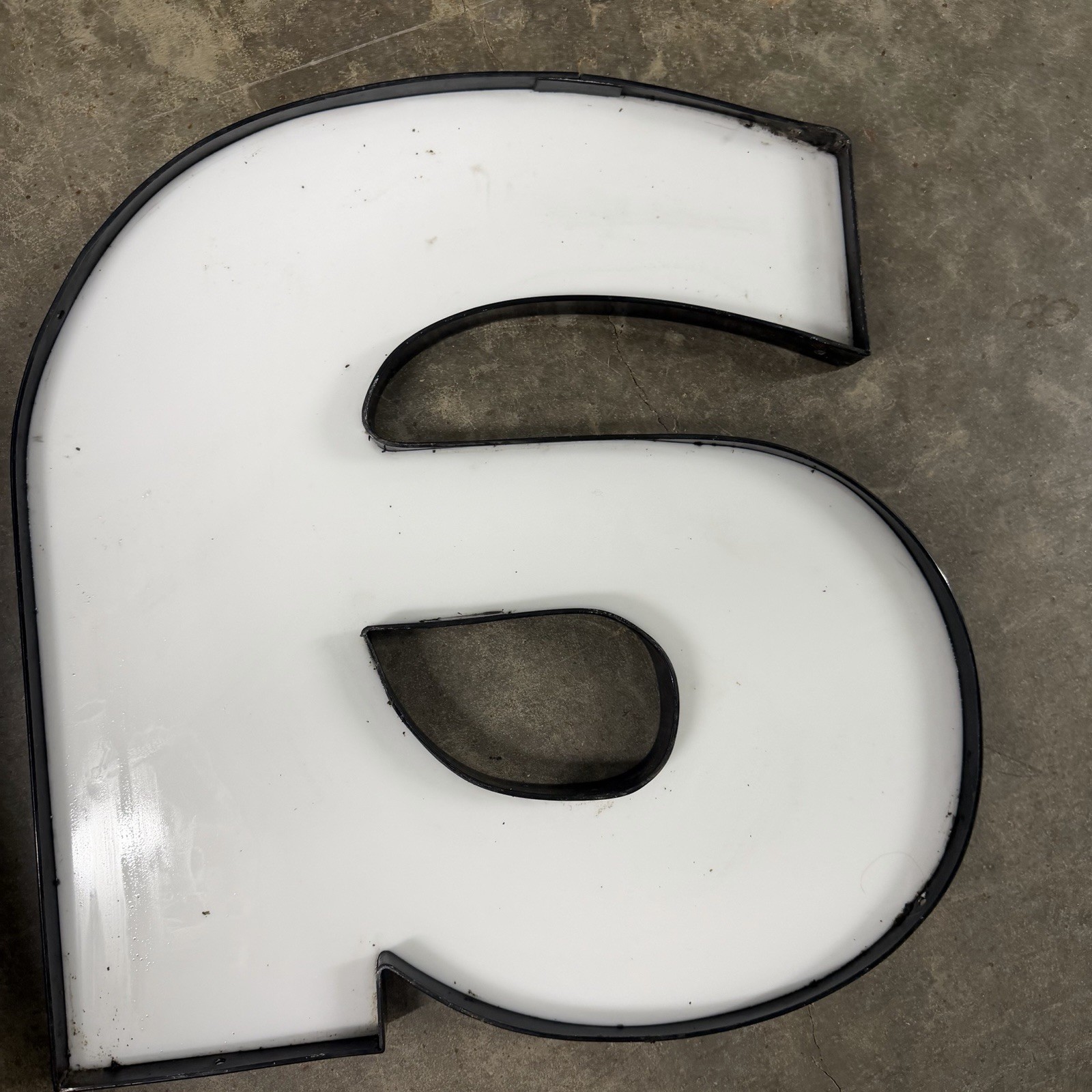 Vintage Illuminated Channel Letter “a” Store Sign Neon Commercial For Parts