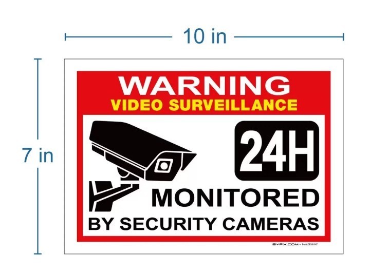 Smile You&rsquo;re on Camera Sign Video Surveillance Signs 10&Prime;x 7&Prime; UV Protected cctv