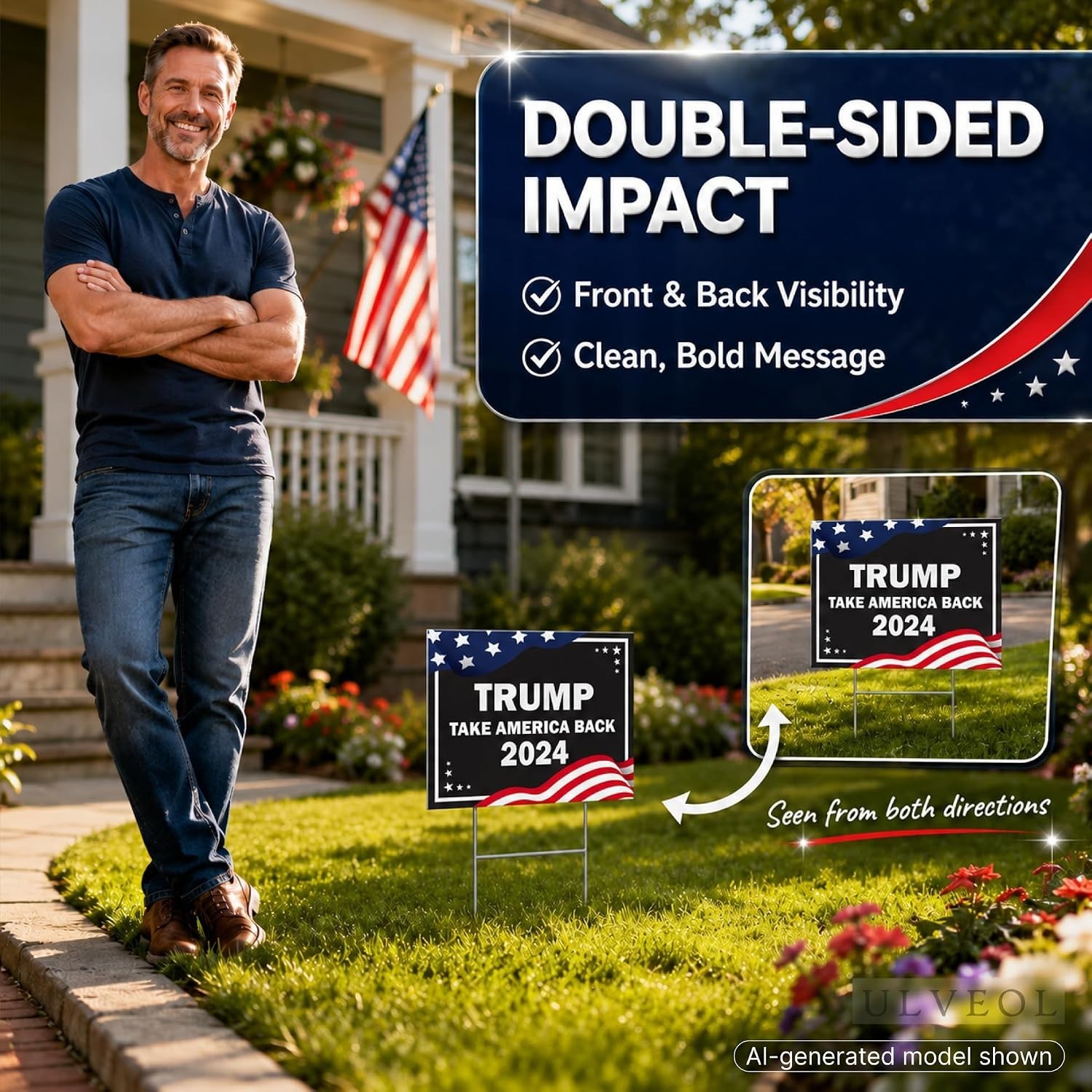 Weather-Resistant 12×16 Coroplast Yard Signs – Political Expression Set of 3