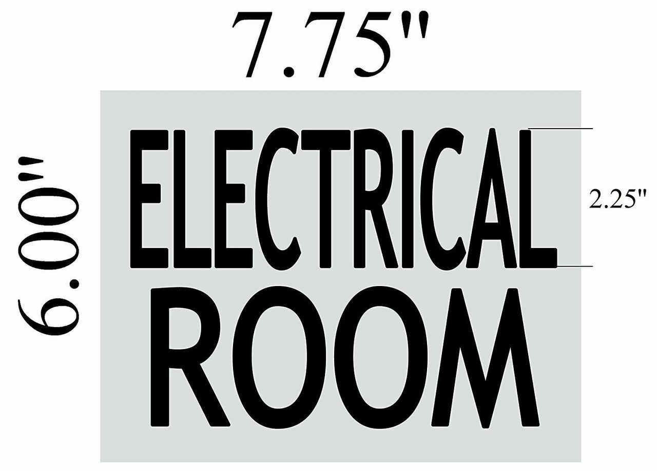 ELECTRICAL ROOM SIGN (BRUSHED ALUMINUM, 6×7.75)–REF24-1027