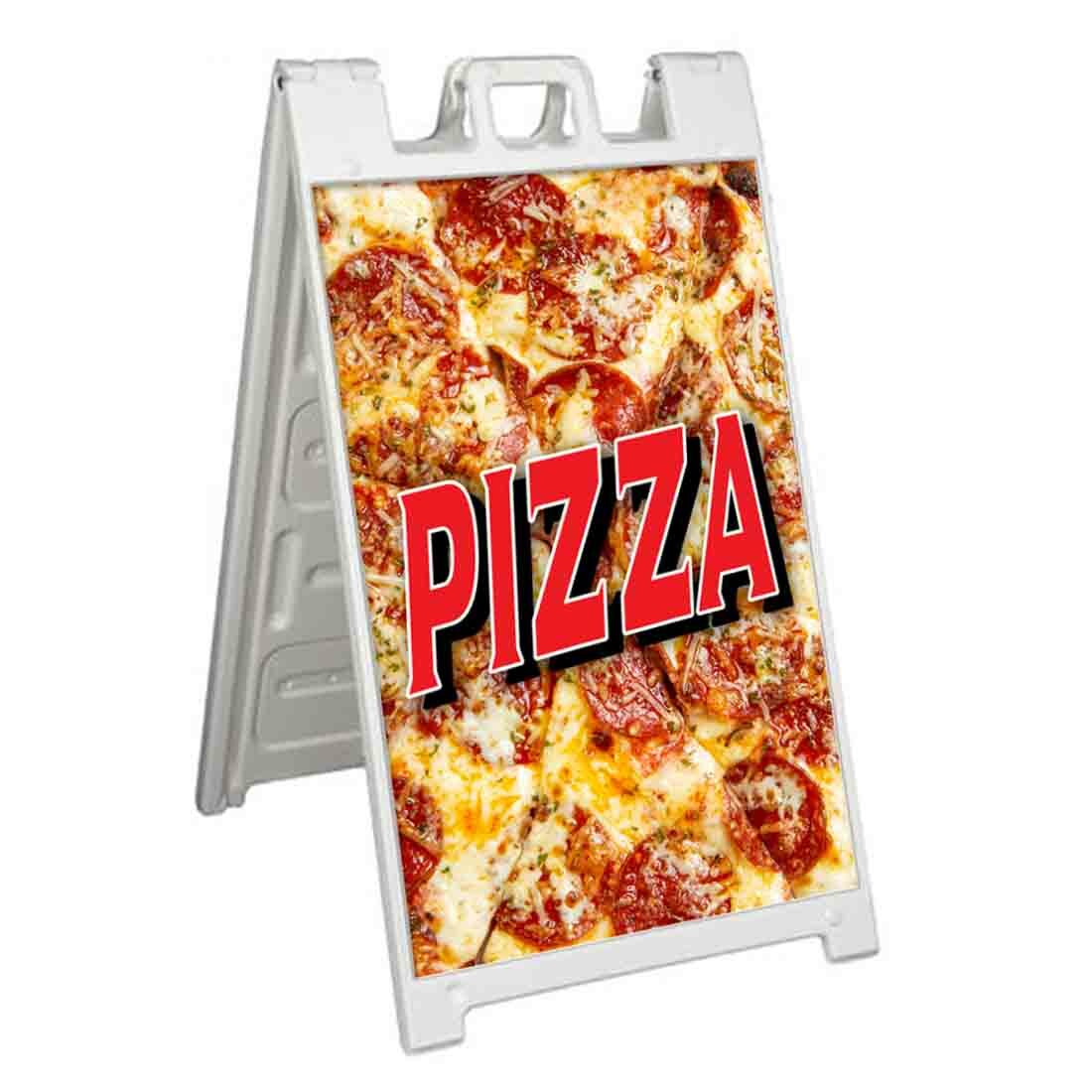 PIZZA Signicade 24×36 A Frame Plastic Sidewalk Sign CARNIVAL FAIR FOOD