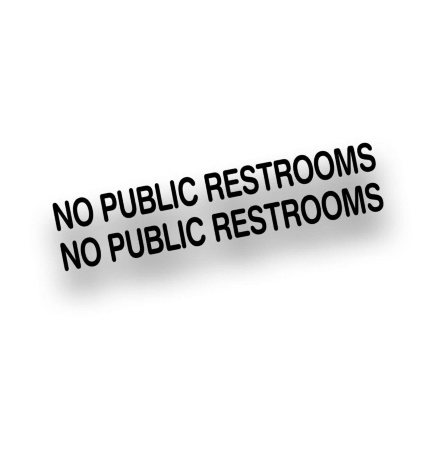 Office Business Shop Entrance Glass Door Decal Sticker NO PUBLIC RESTROOMS BLK s