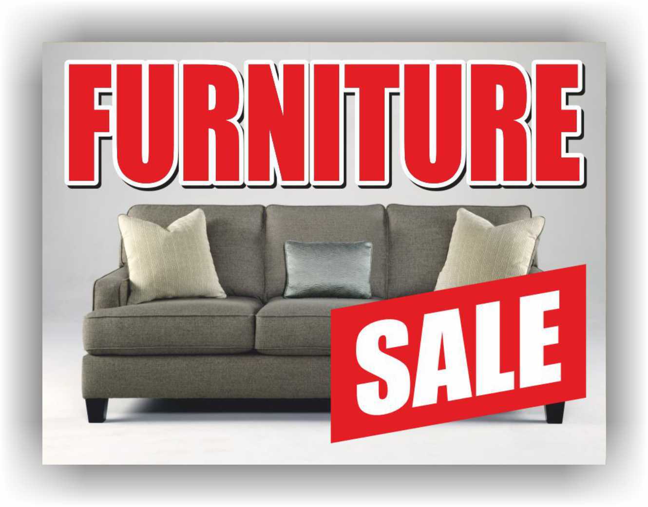 FURNITURE SALE Yard Sign Corrugate Plastic with H-Stakes Sofa Mattress Bed Bath