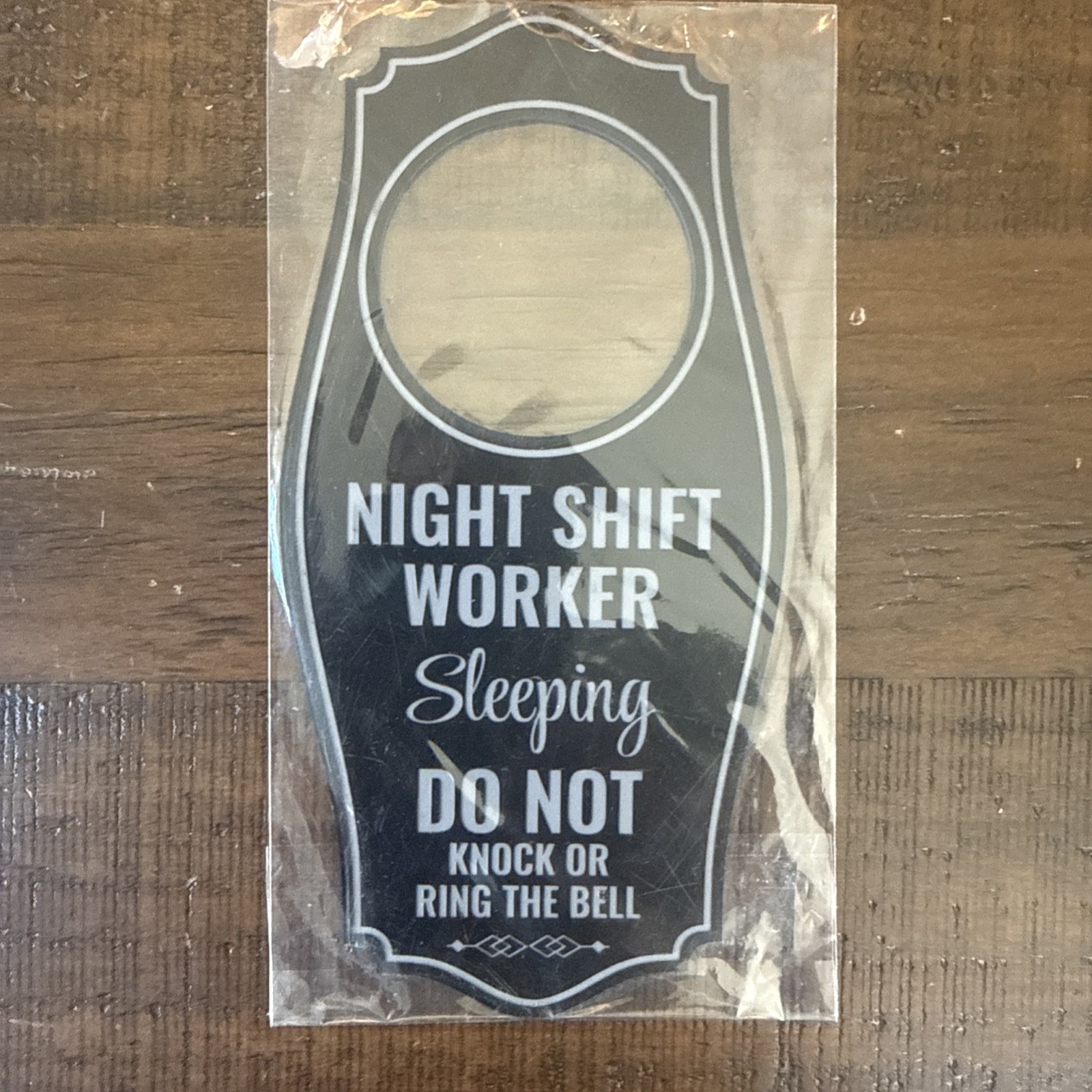 Night Shift Worker Sleeping Do Not Knock Or Ring The Bell Door Hanger 4&Prime; x 8&Prime;