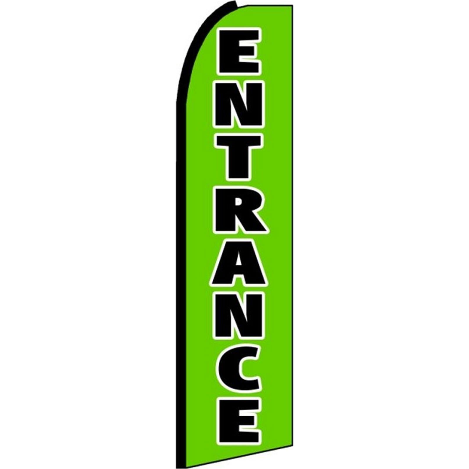 Entrance Green 3 ft X 11 1/2 ft Polyester Swooper Flag