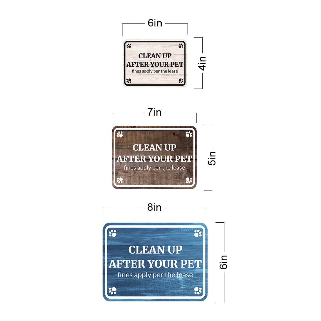 Classic Framed Plus Clean Up After Your Pet Fines Apply per the Leas Sign