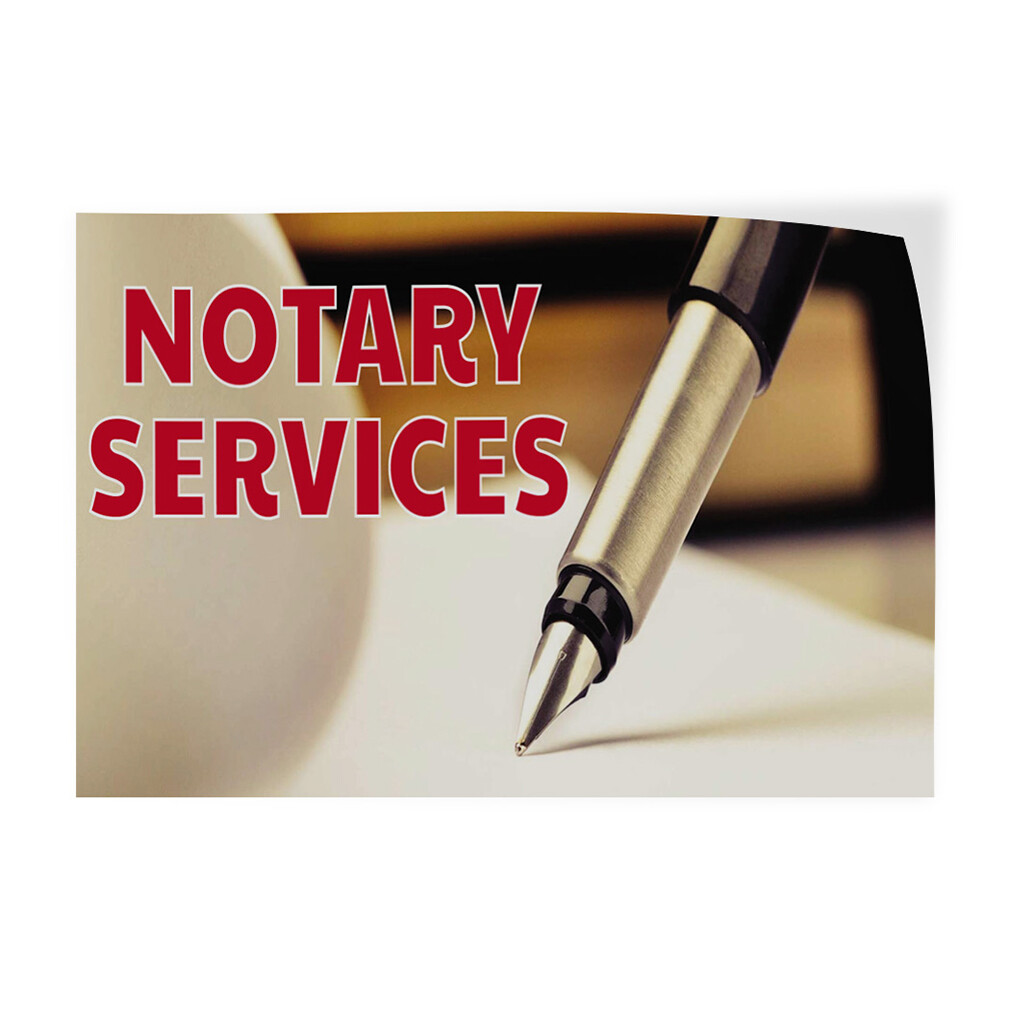 Decal Stickers Notary Services Outdoor Advertising Printing Store Sign Label