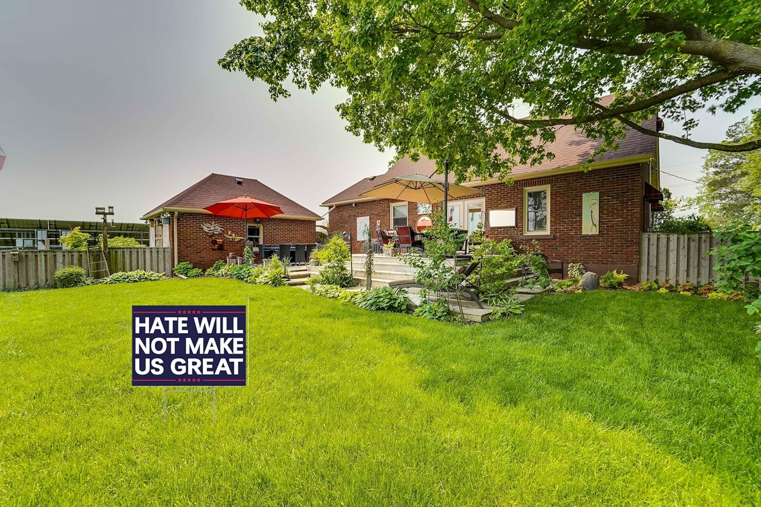 Anti Yard Signs Hate WIll Not Make America Great Sign Political Campaign Electio