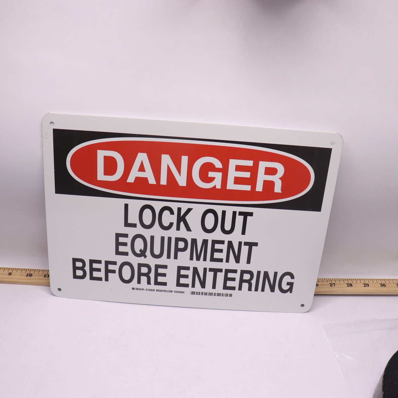 Brady Danger Lock Out Equipment Before Entering Sign 10&Prime;H x 14&Prime;W 123638