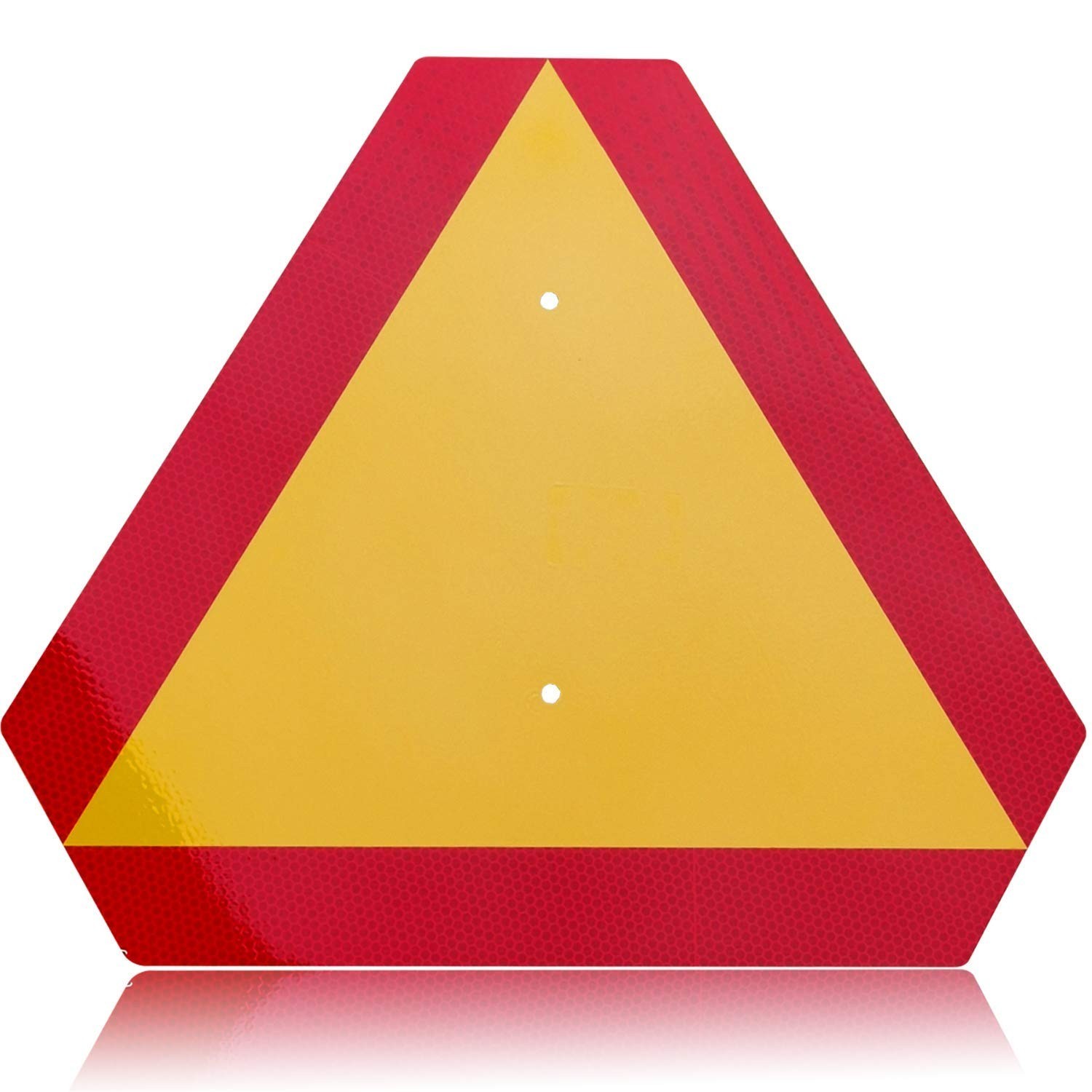 Orange Slow Moving Vehicle Sign,Triangle Sign,SMV sign 14&Prime;x16&Prime;Aluminum Diamon…