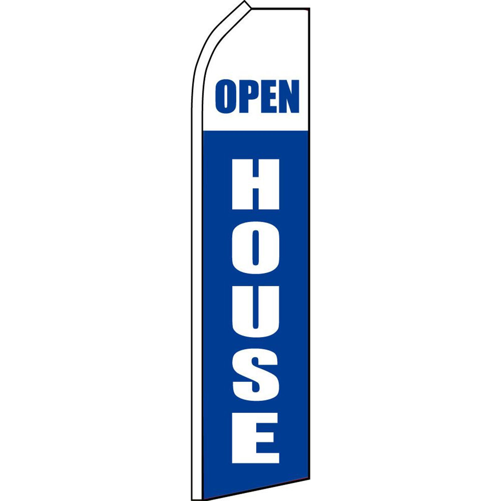 Open House 2 1/2 ft X 11 1/2 ft Polyester Swooper Flag