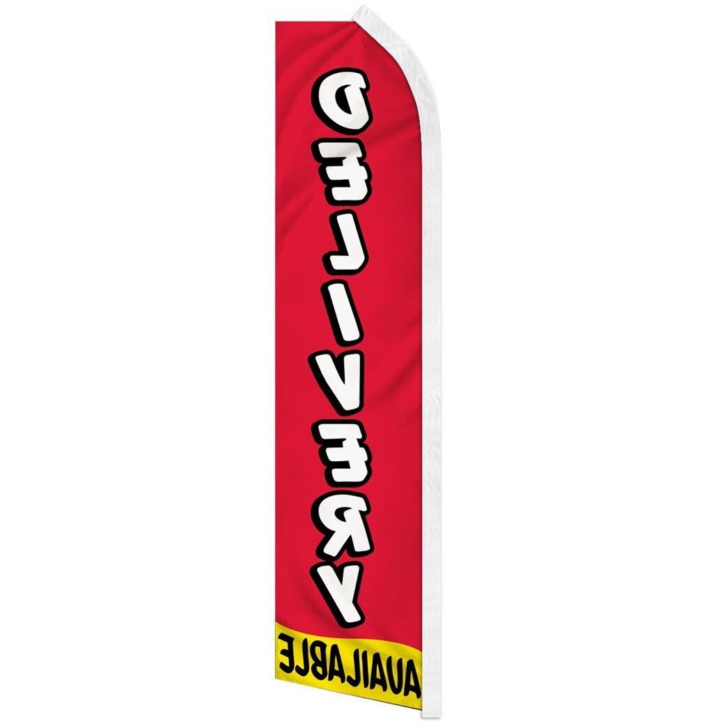 10 x « DELIVERY AVAILABLE » advertising super flag swooper banner business sign