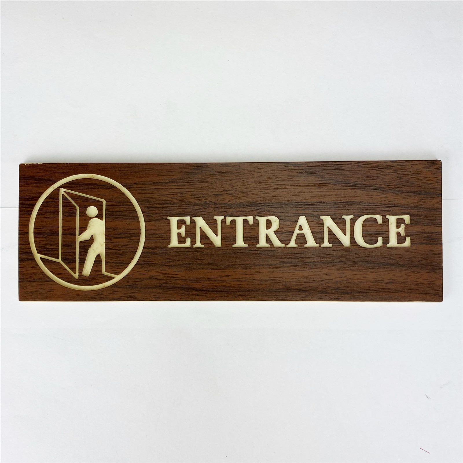 Retro Entrance door sign Traex 4512 3×9 Brown Self Adhesive Office Store Vintage