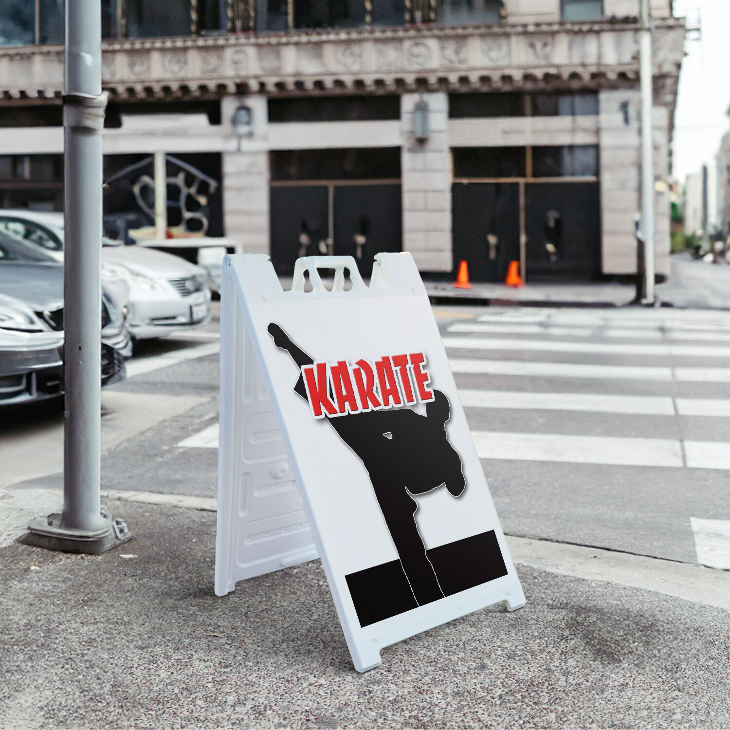A-frame Sidewalk Karate 24&Prime; x 36&Prime; Double Sided A-Frame Sidewalk Sign
