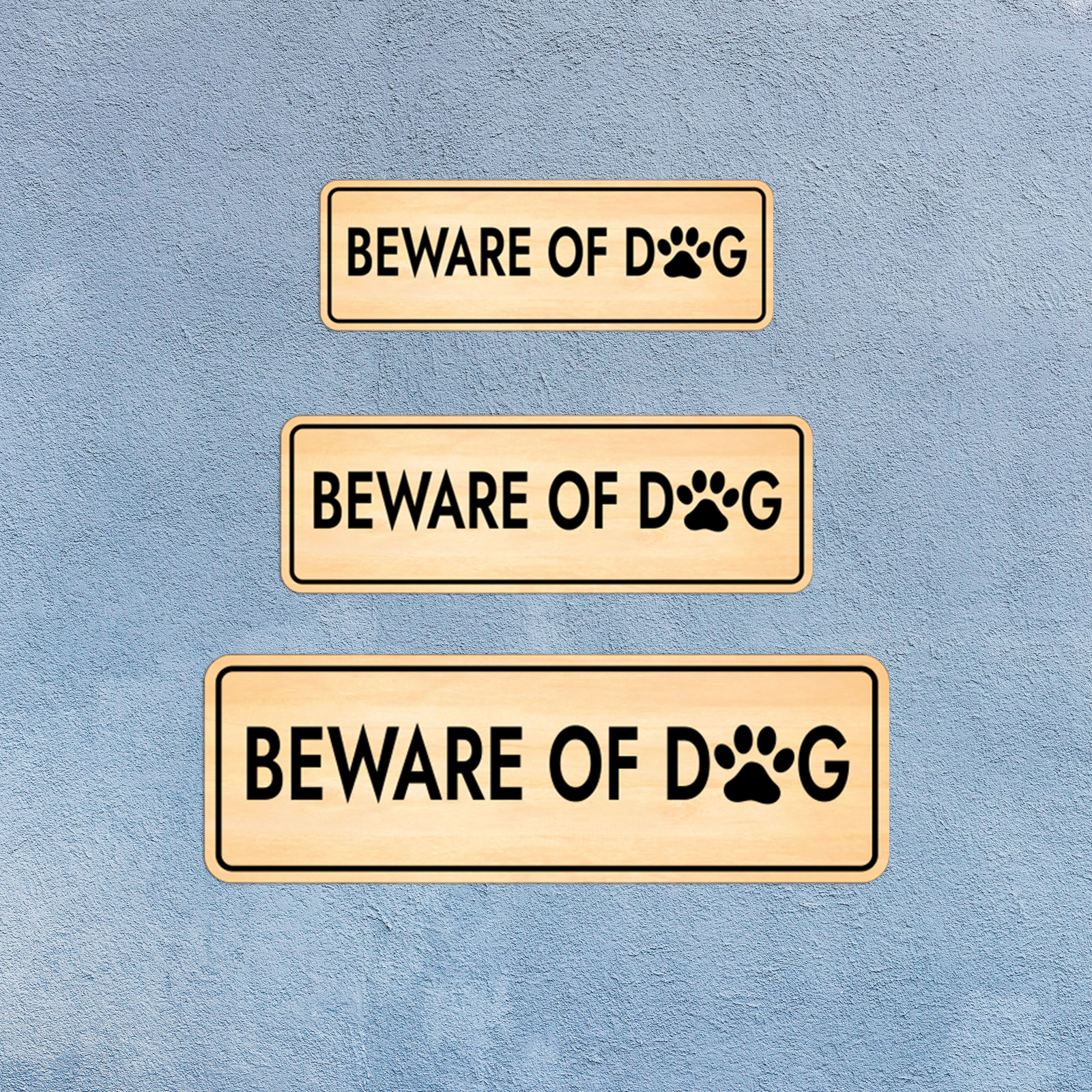 Standard Plus Beware of Dog Wall or Door Sign | Home Decor