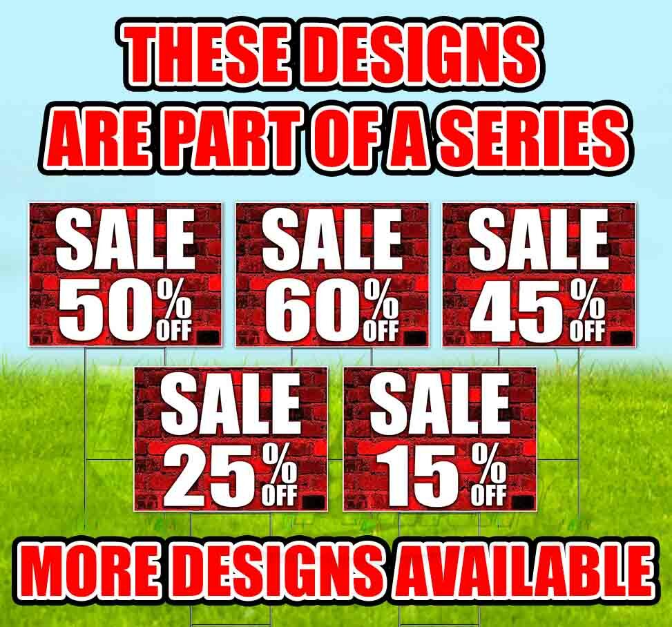 SALE 15% OFF 18×24 Yard Sign WITH STAKE Corrugated Bandit USA BUSINESS DEALS
