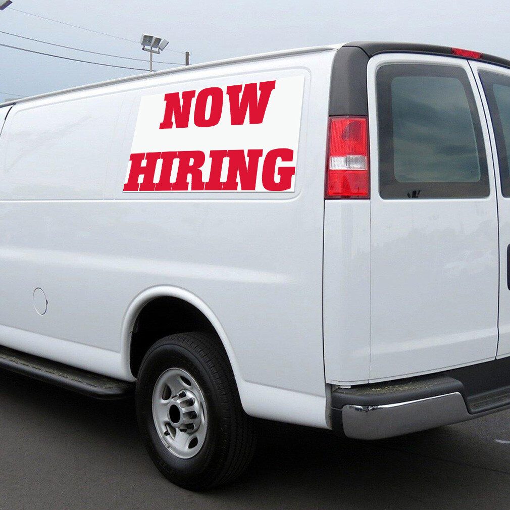 Car Magnet Set of 2 Now Hiring Business H Car Advertising Industrial Sign