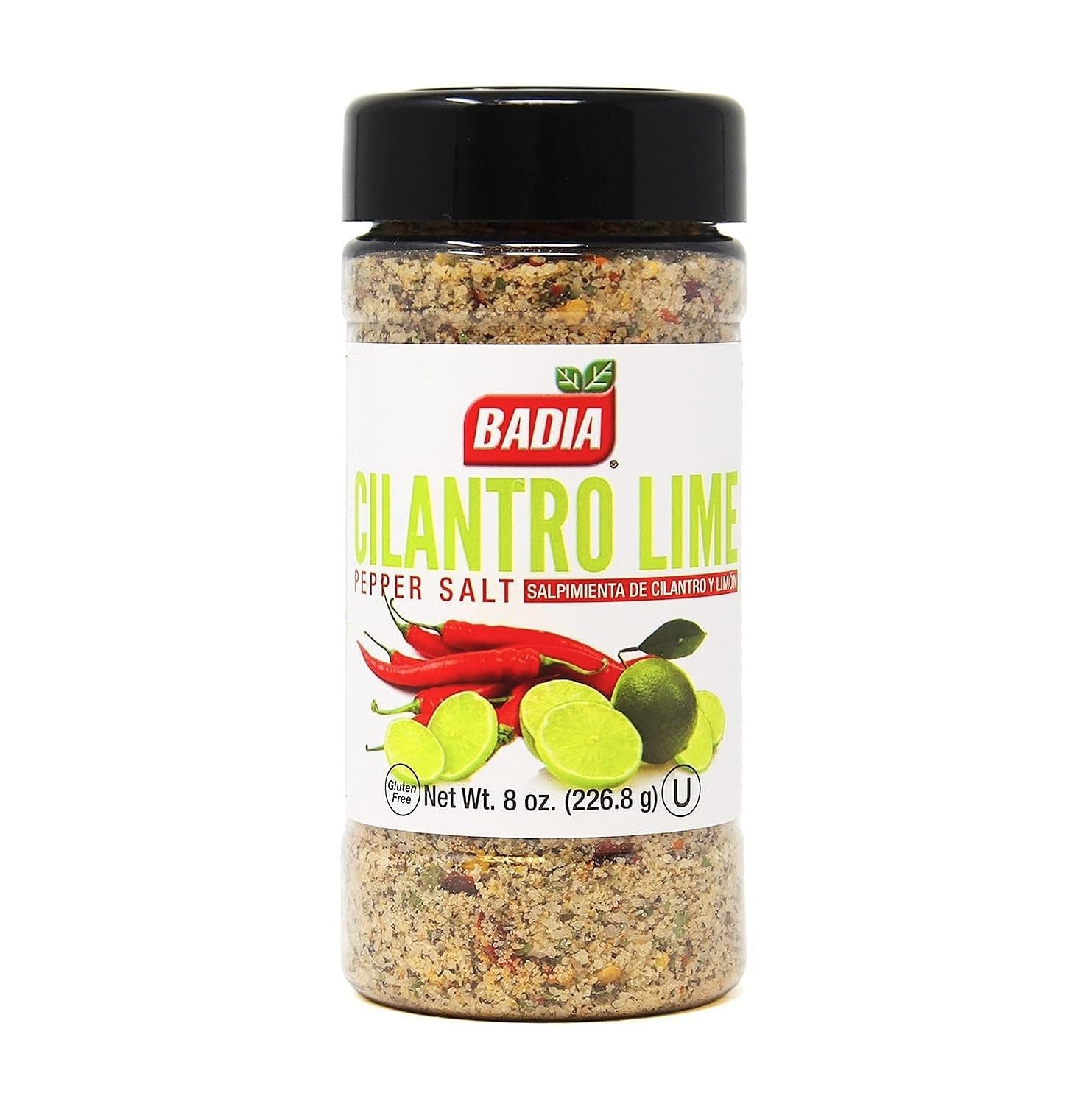 Cilantro Lime Pepper Salt, 8 oz (Pack of 1), White, Red, Black and Some Green
