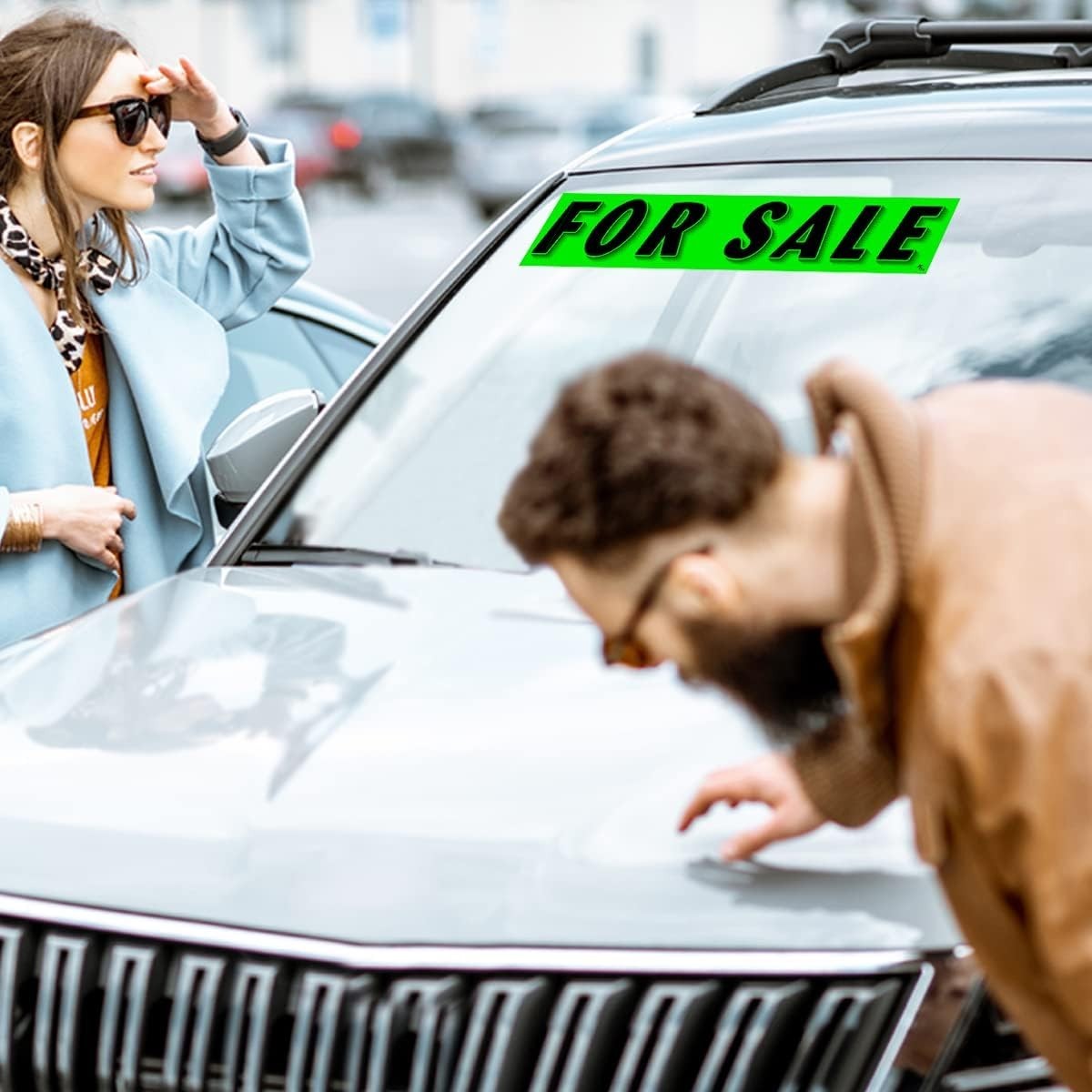 12 Pack For Sale Windshield Stickers Green Vinyl Auto Dealer Window Signs USANew