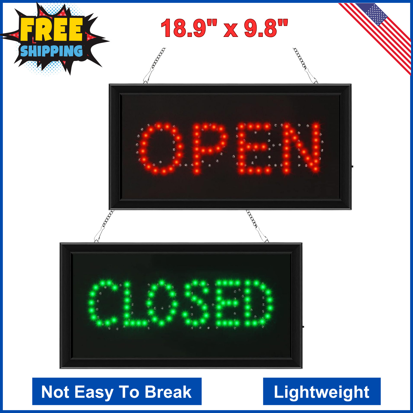 Open/Closed LED Sign Light Store Shop Business Sign Display Shop For Bar Store