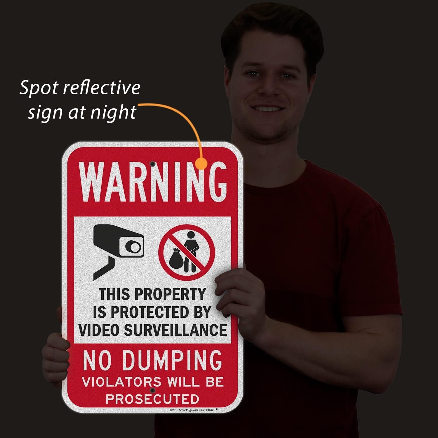 SmartSign Basics 18&Prime; x 12&Prime; Warning – Property Protected By Video Surveillance