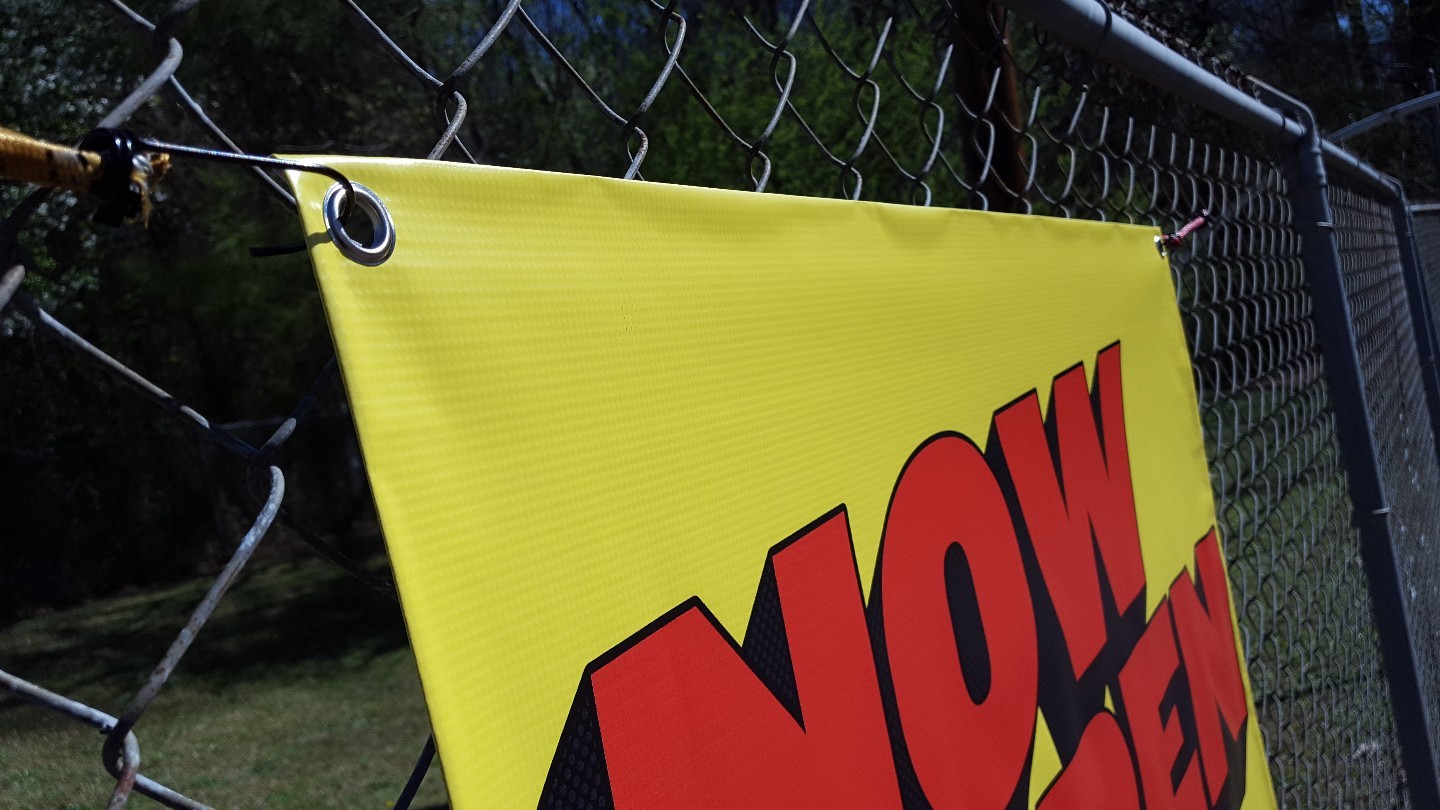 NOW OPEN Banner Sign Display Store Shop Restaurant Pawn Boutique Comic Arena NEW
