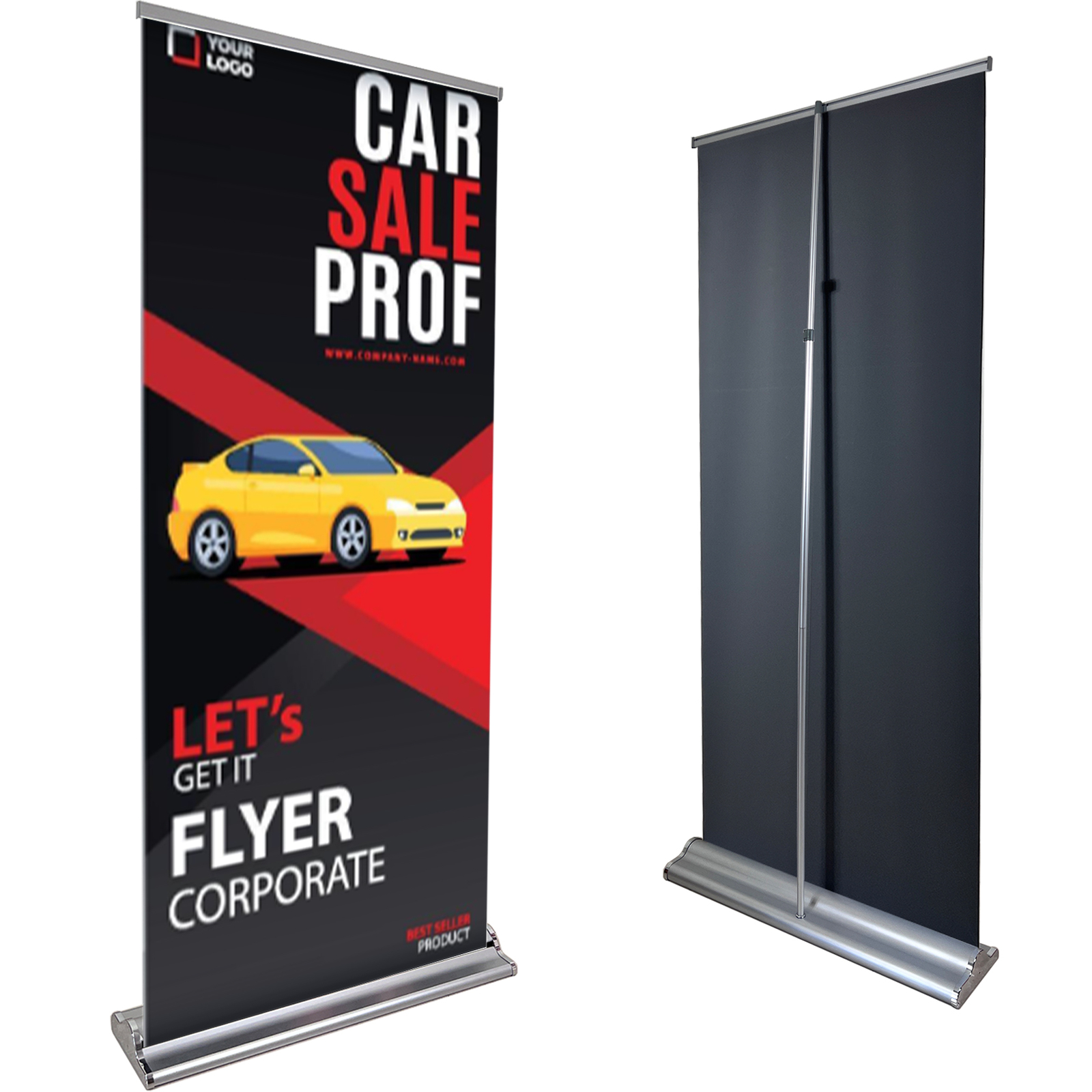 Deluxe Adjustable Banner Stand 24&Prime; 33½ » 36&Prime; 48&Prime; 60&Prime;x80-90&Prime; Wide-base