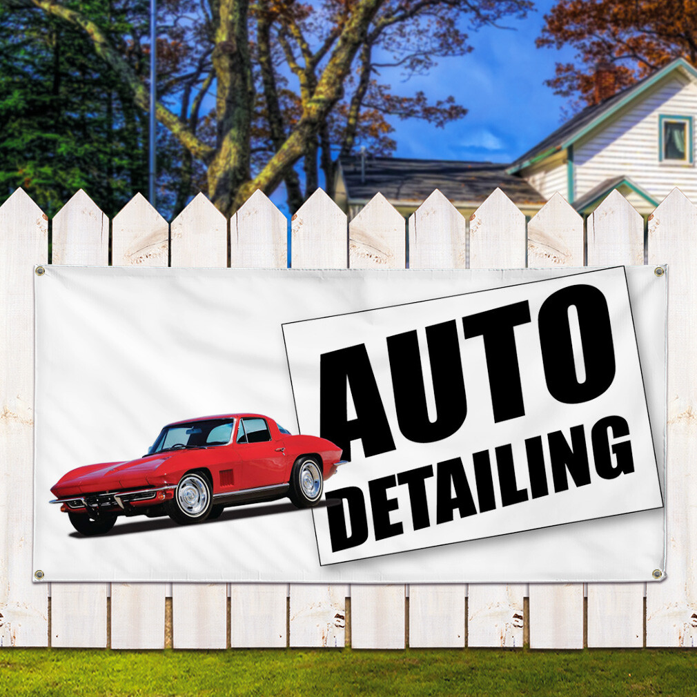 Vinyl Banner Sign Auto Detailing Auto Car Vehicle Style J Marketing Advertising
