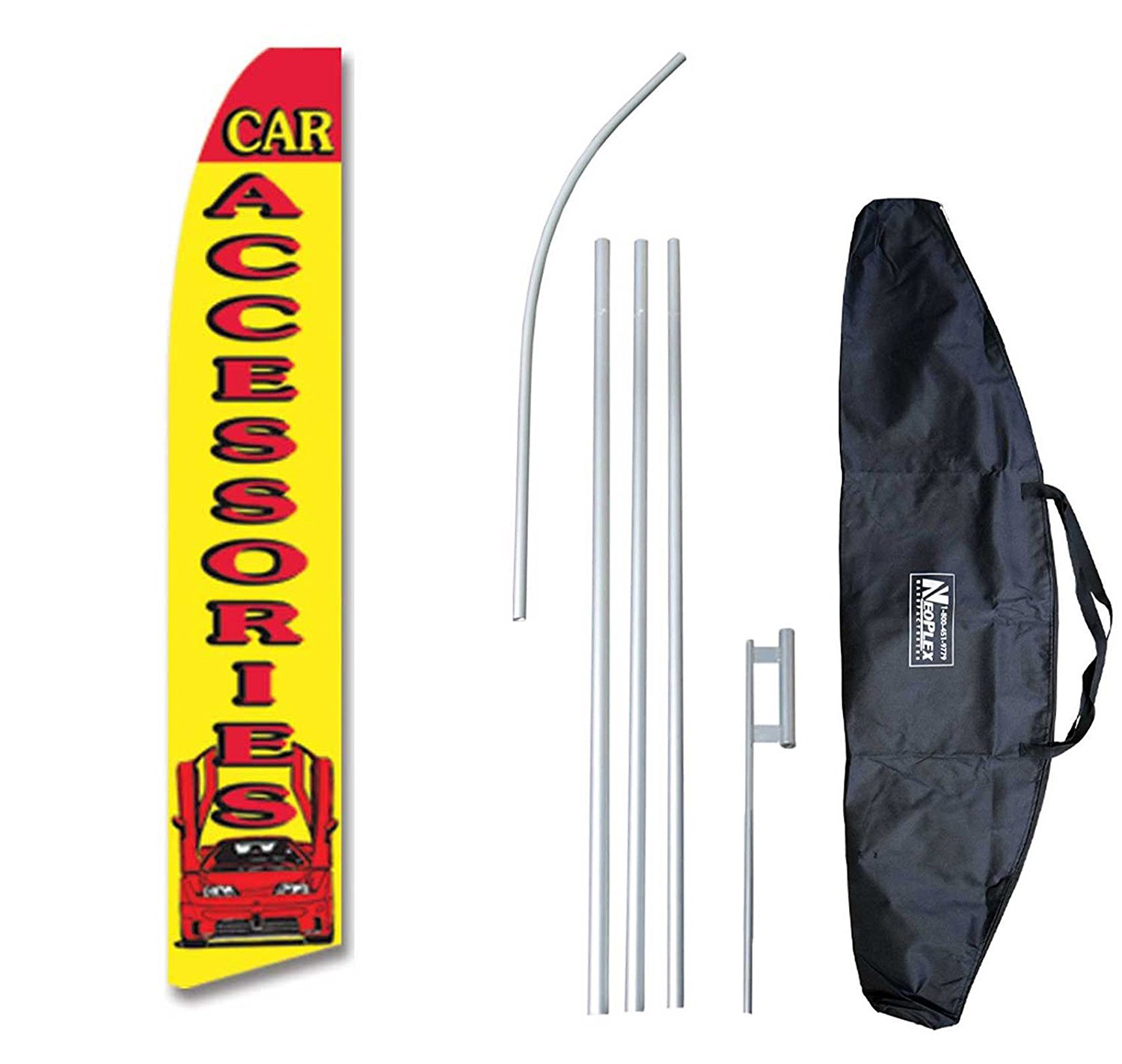 Car Accessories Swooper Flag Flutter 15 Tall Complete Starter Bag Kit Neoplex