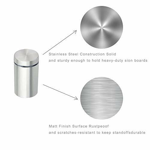 Stainless Steel Standoff Screws 20pcs 3/4 X 1 Inch Wall Standoff Sign Holders
